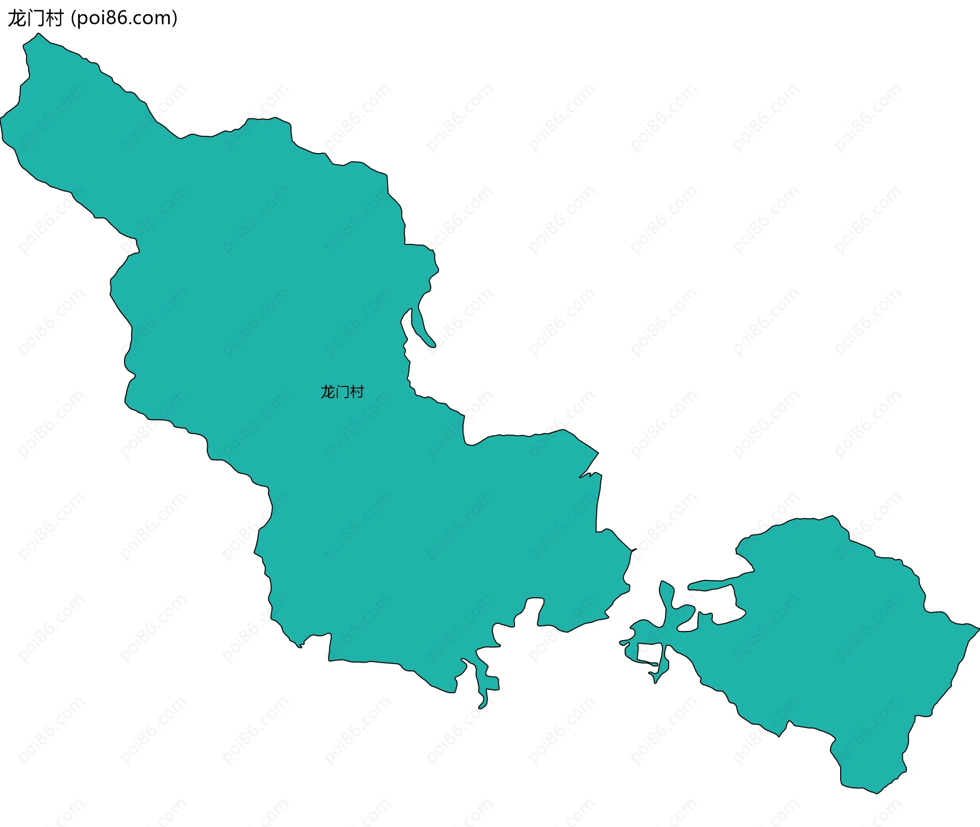 龙门村边界地图