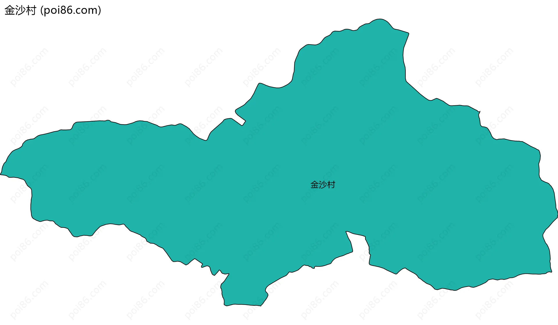 金沙村边界地图