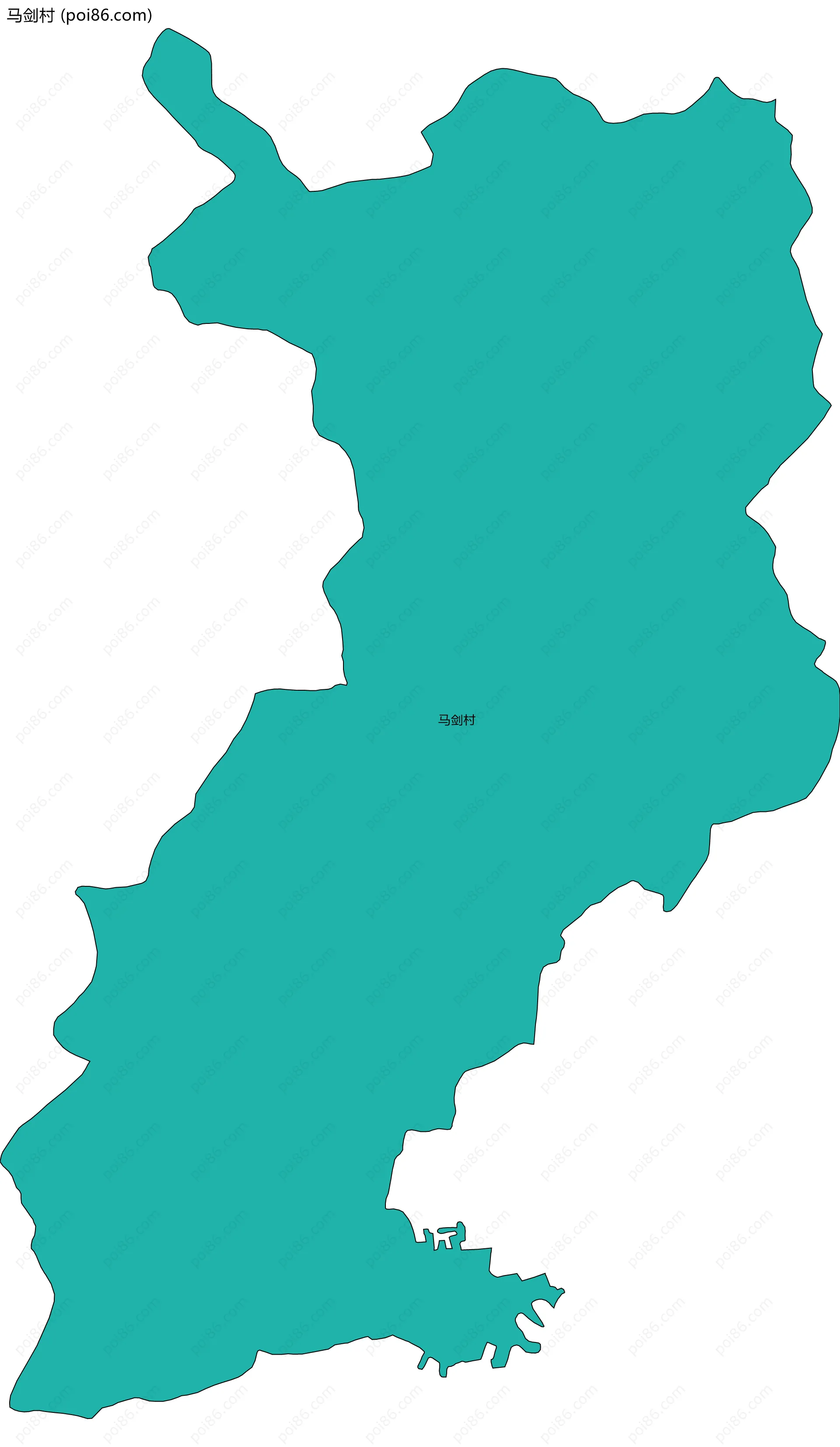 马剑村边界地图