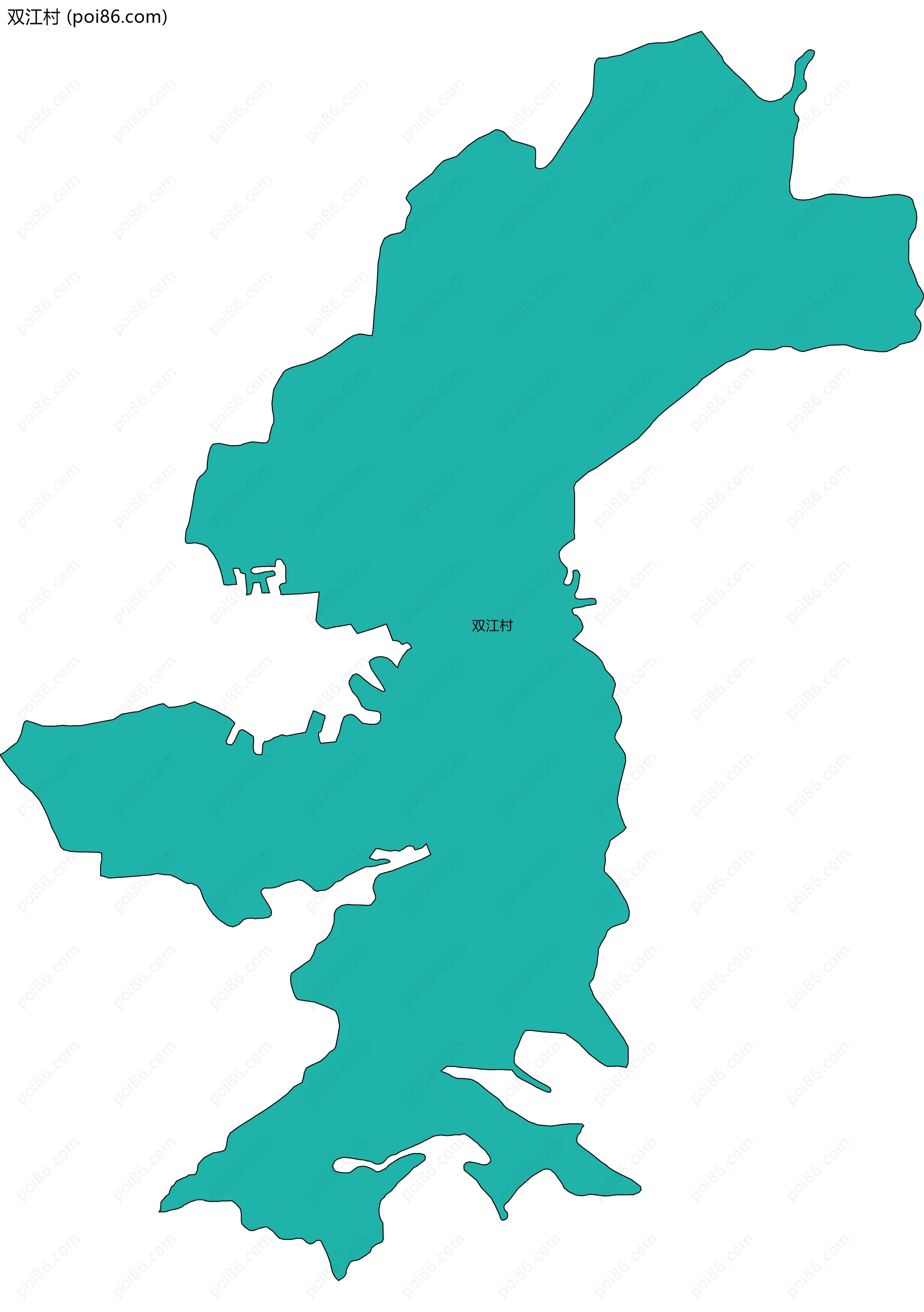 双江村边界地图