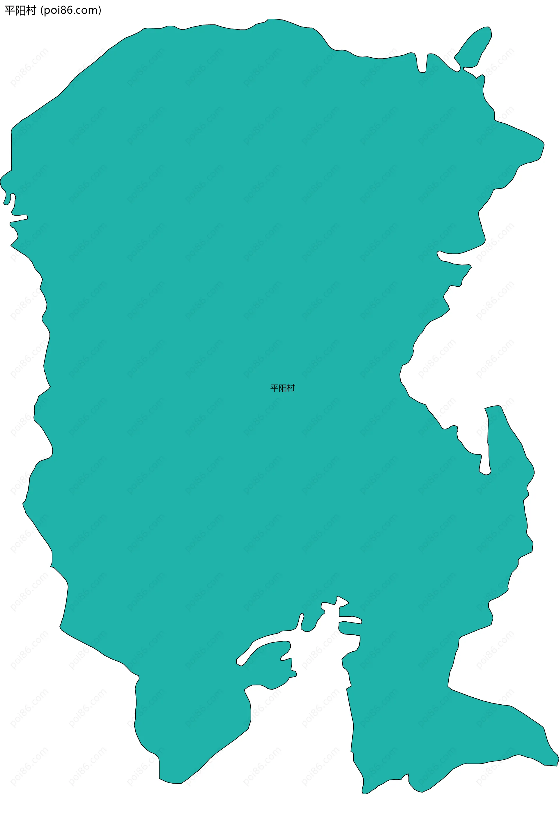 平阳村边界地图