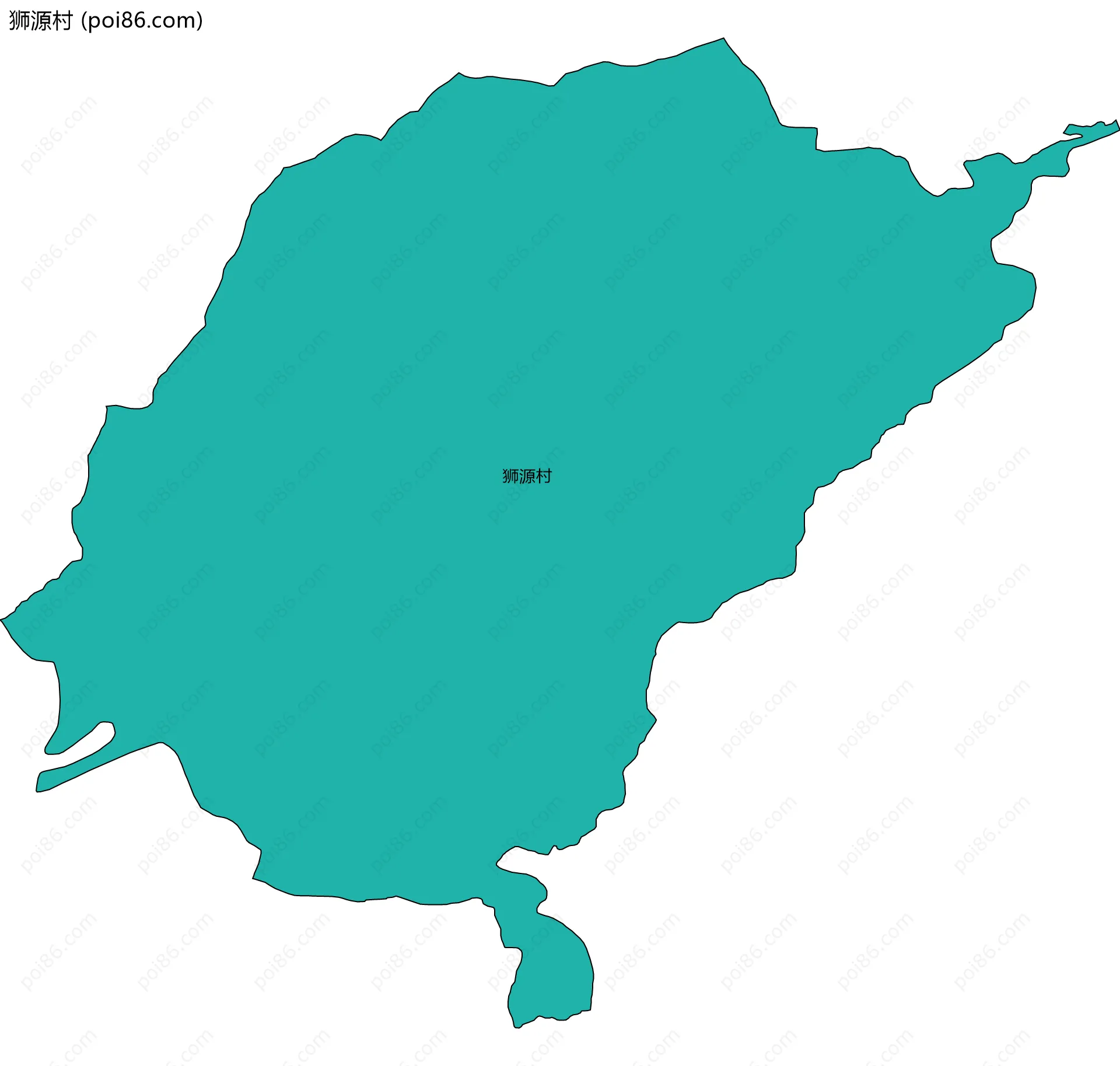 狮源村边界地图