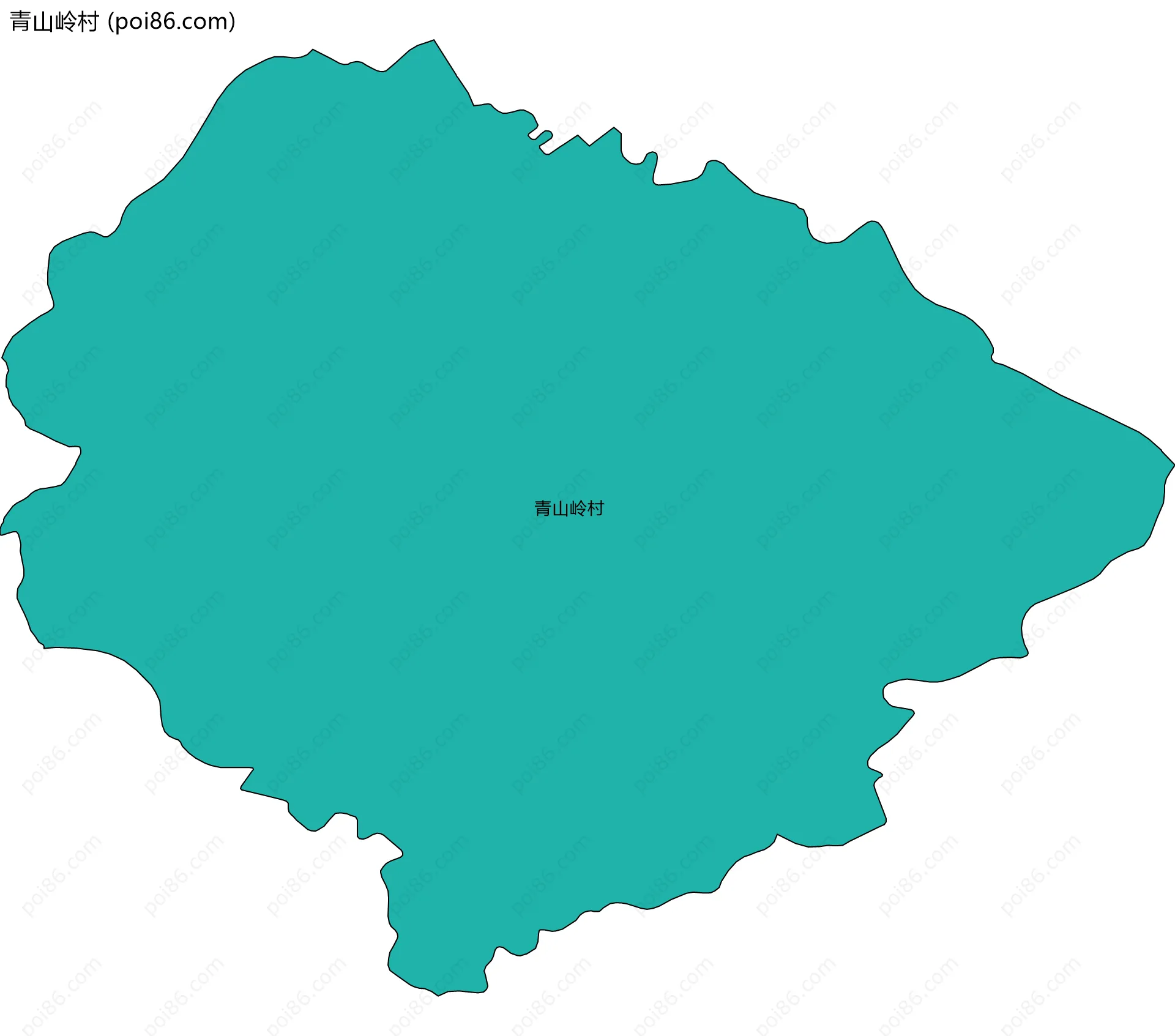青山岭村边界地图