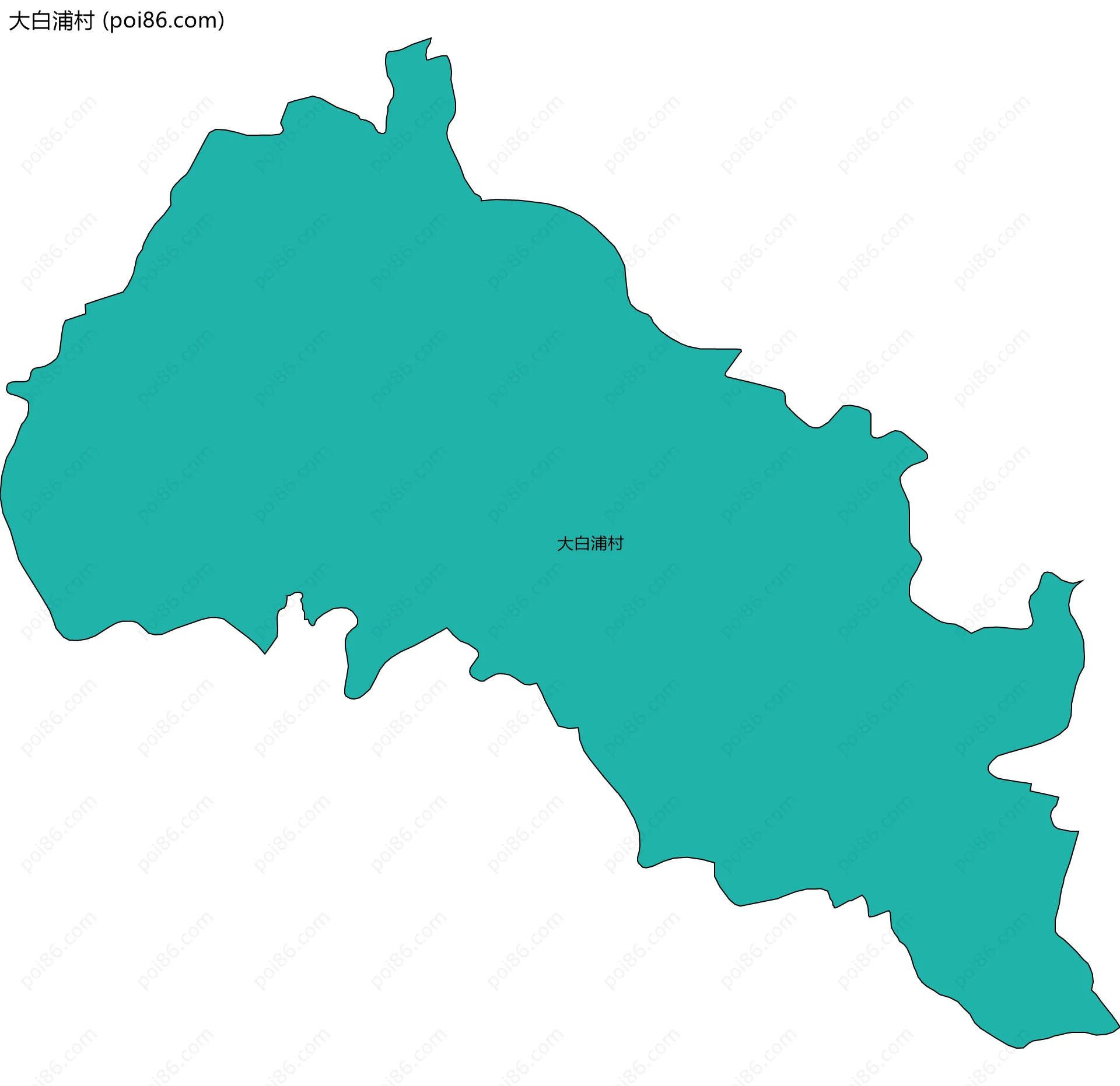 大白浦村边界地图