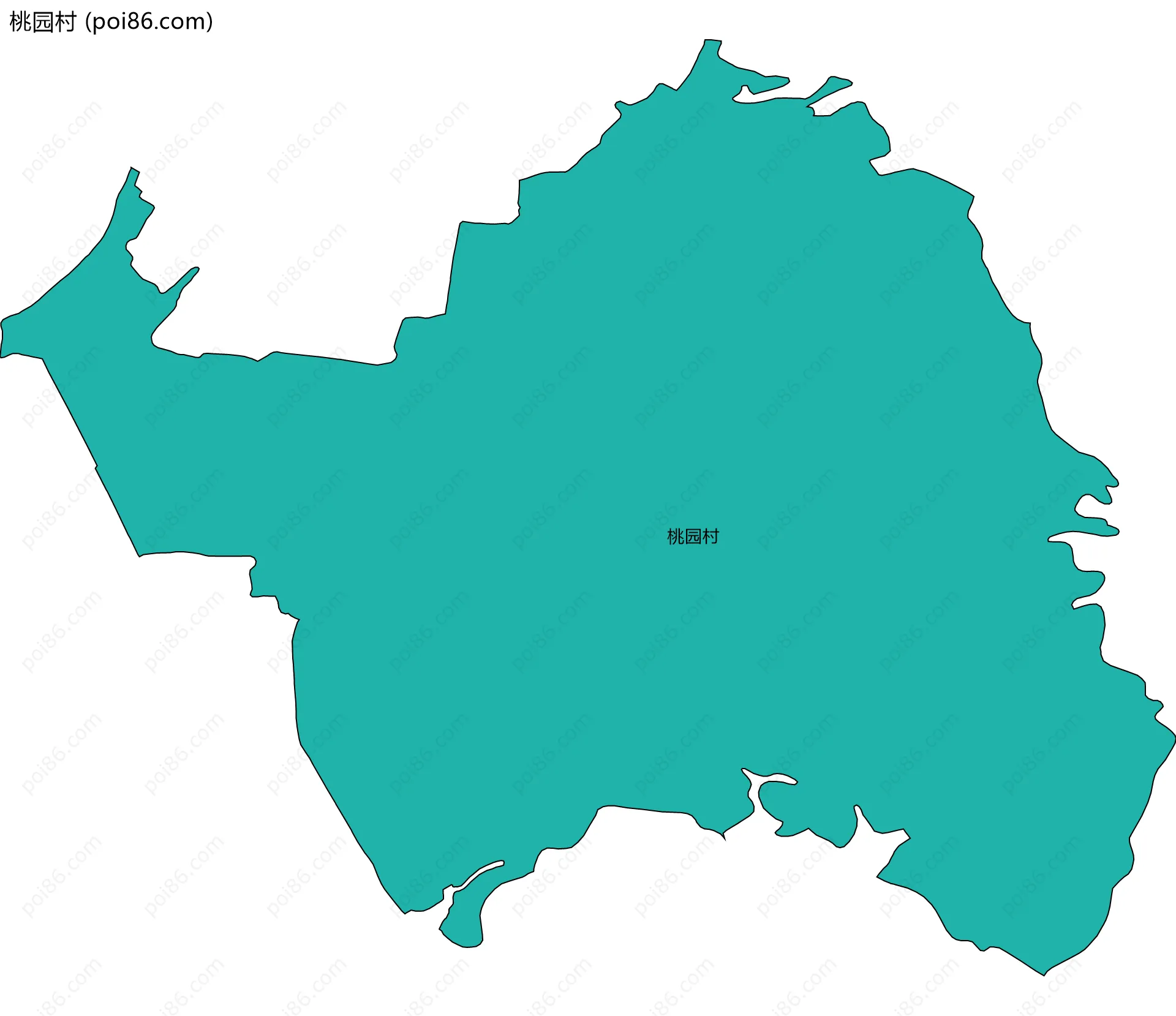 桃园村边界地图