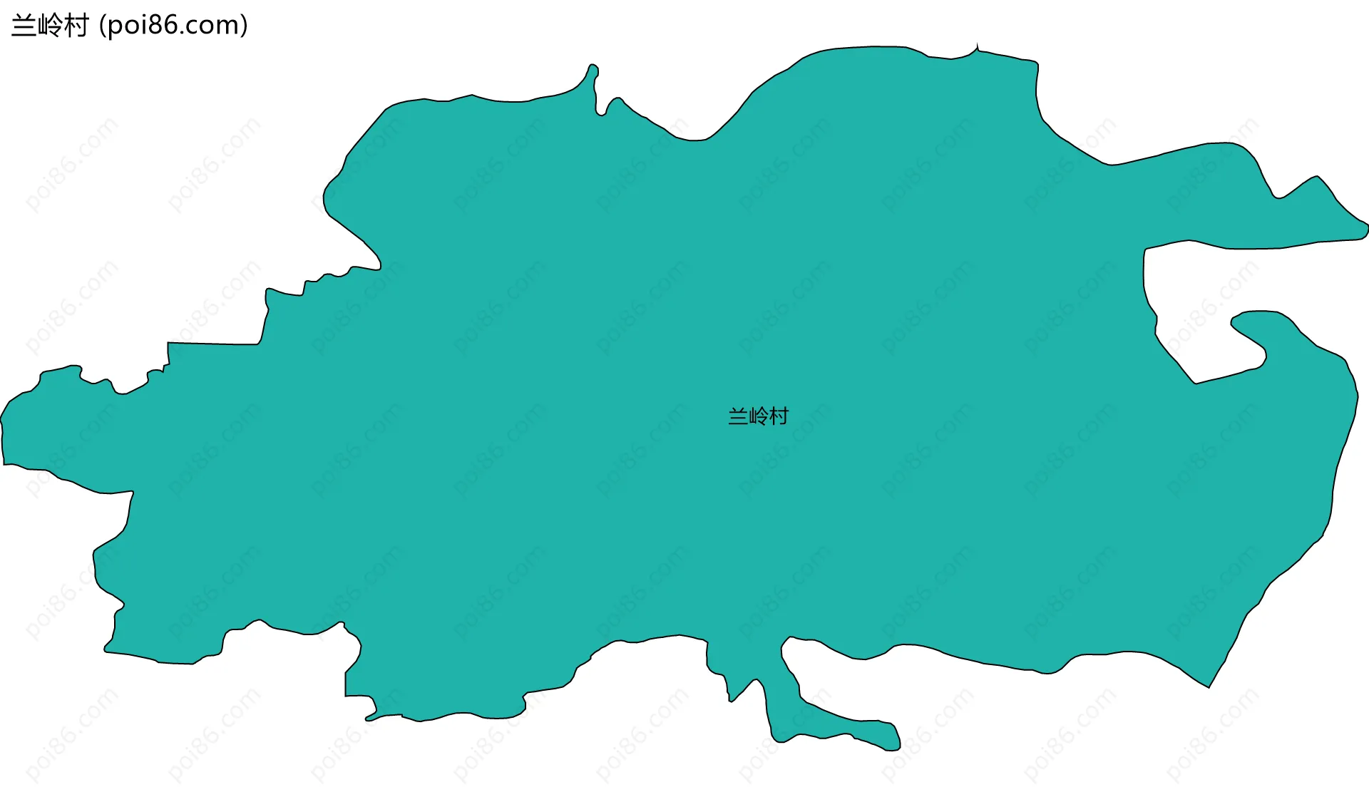 兰岭村边界地图