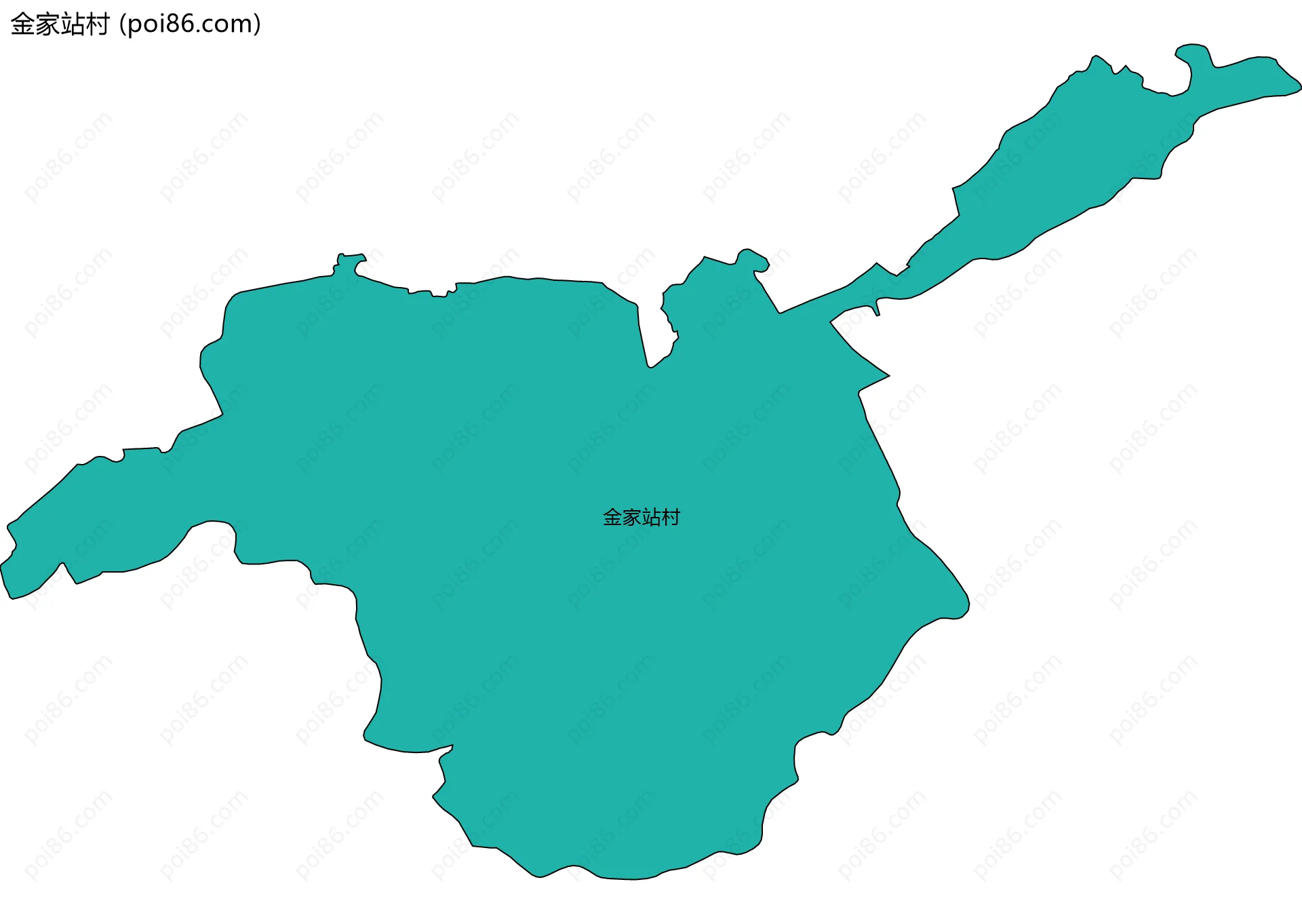 金家站村边界地图