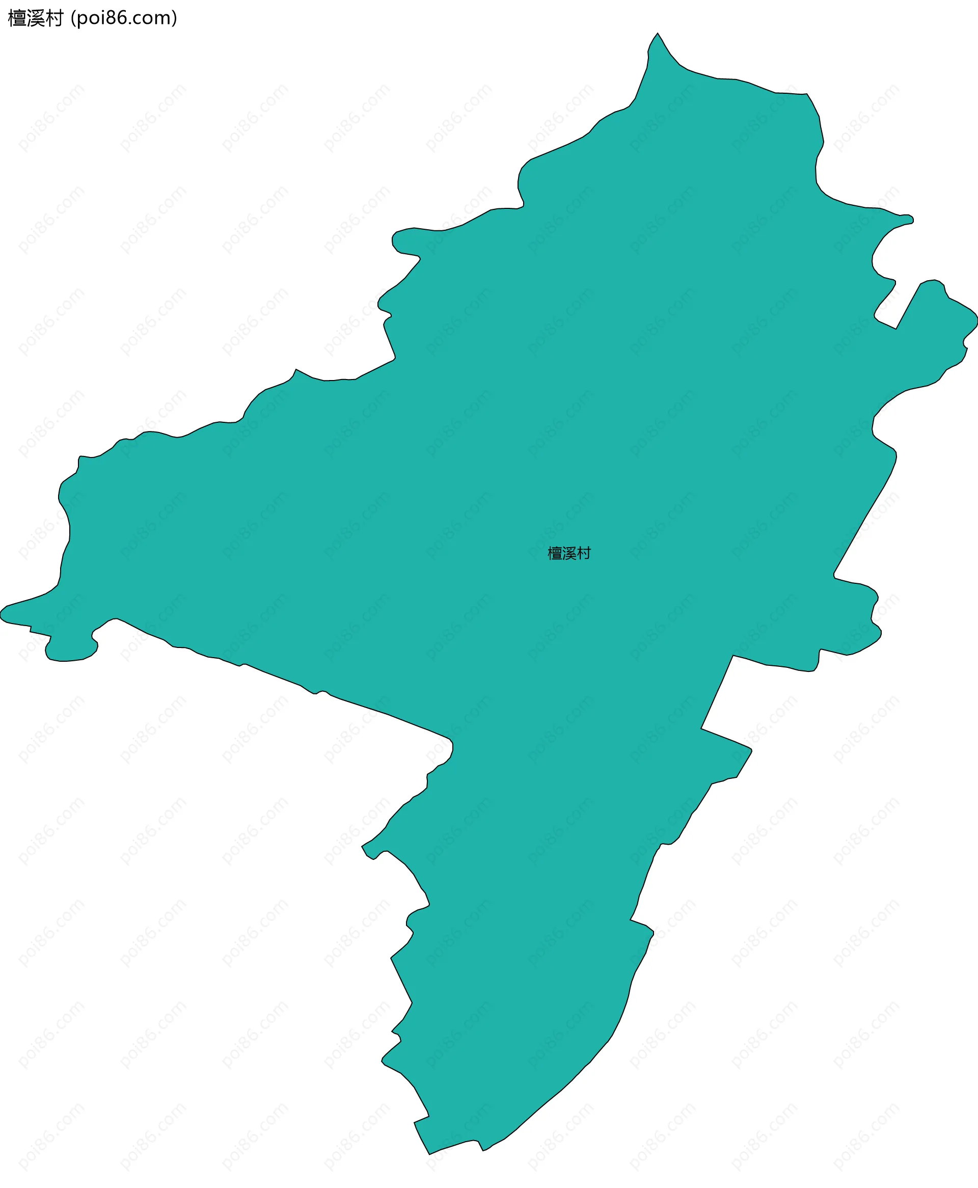 檀溪村边界地图