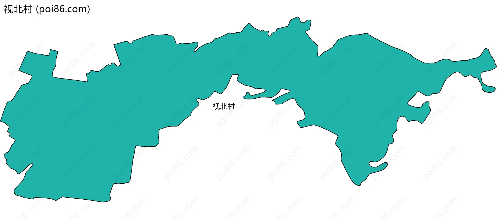 视北村边界地图
