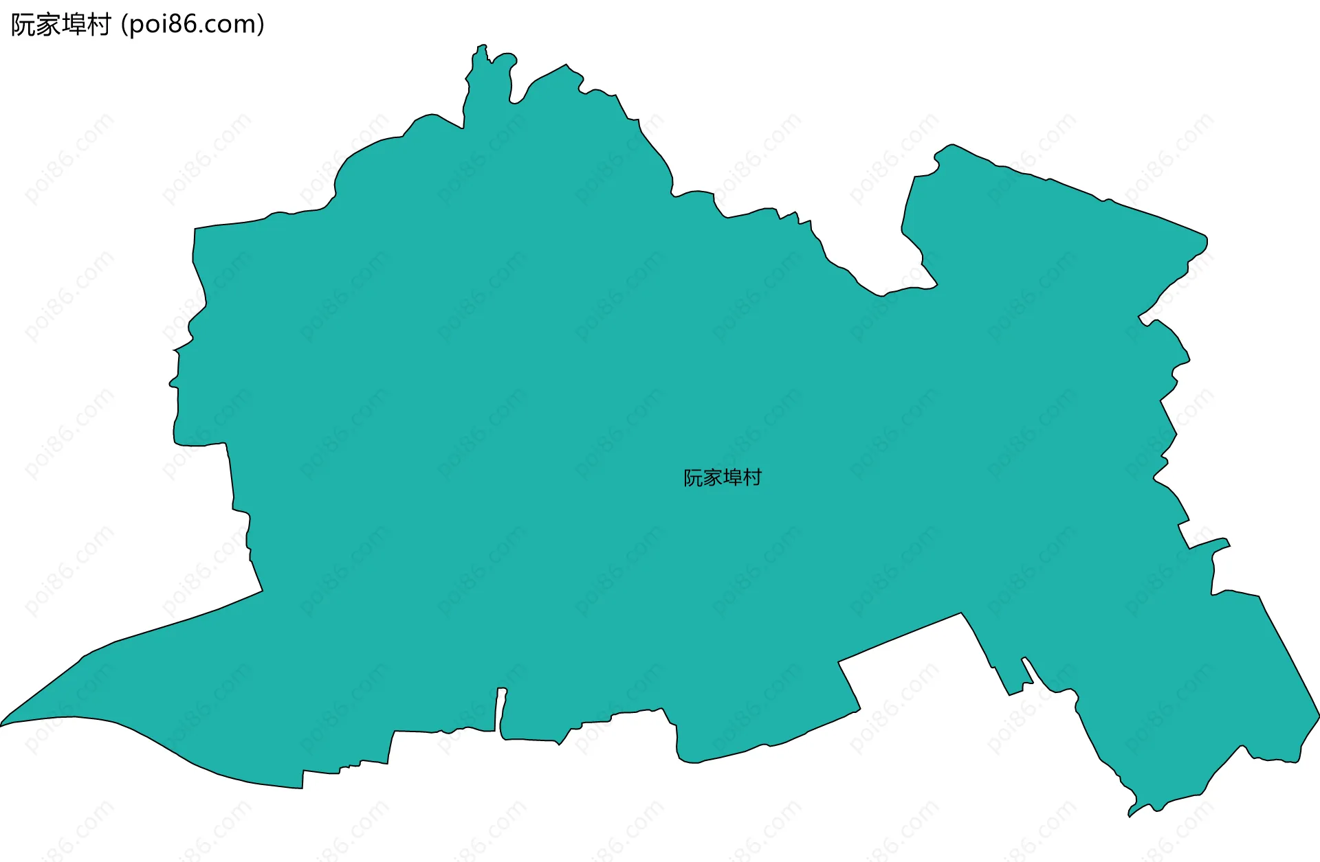 阮家埠村边界地图
