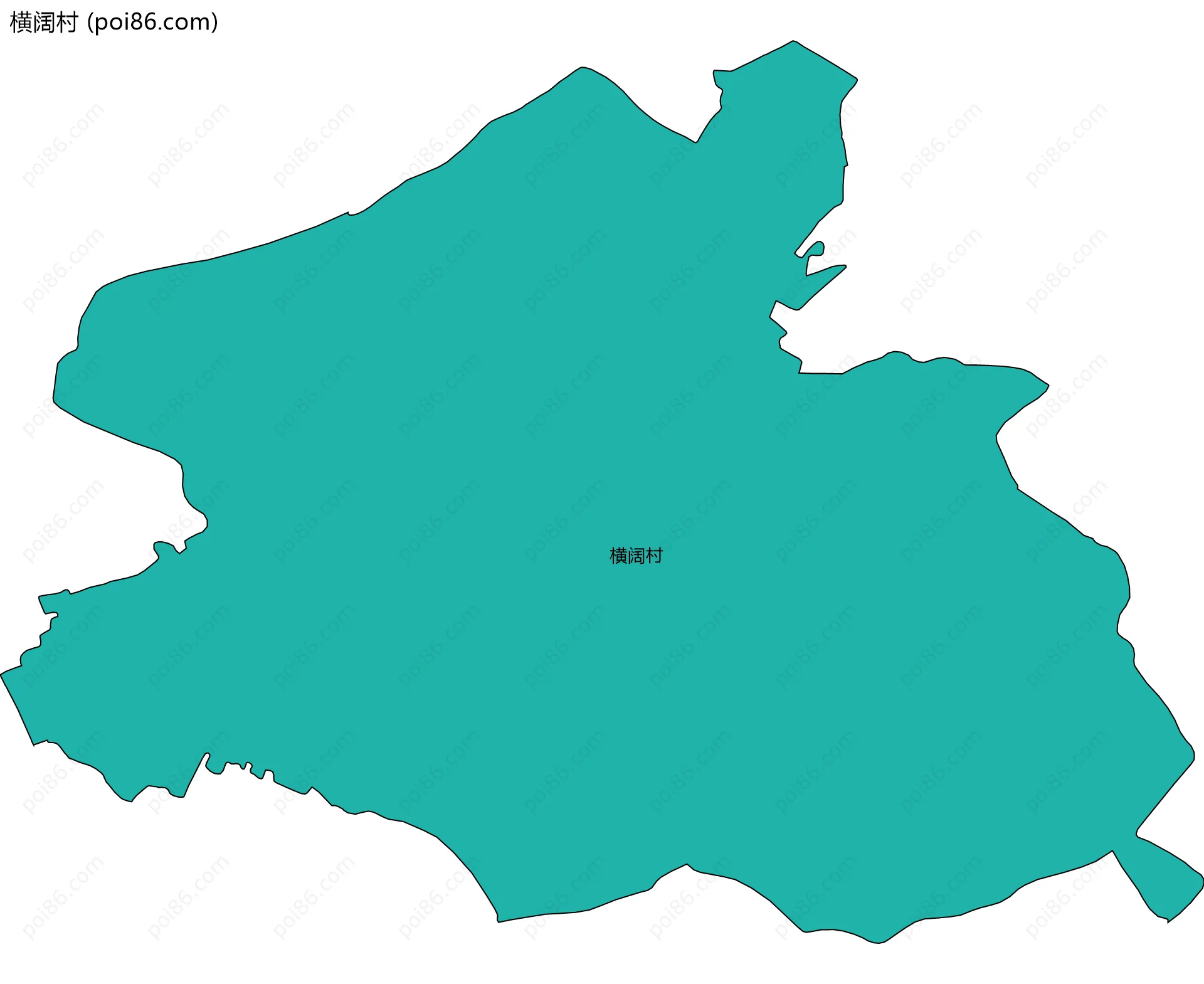 横阔村边界地图