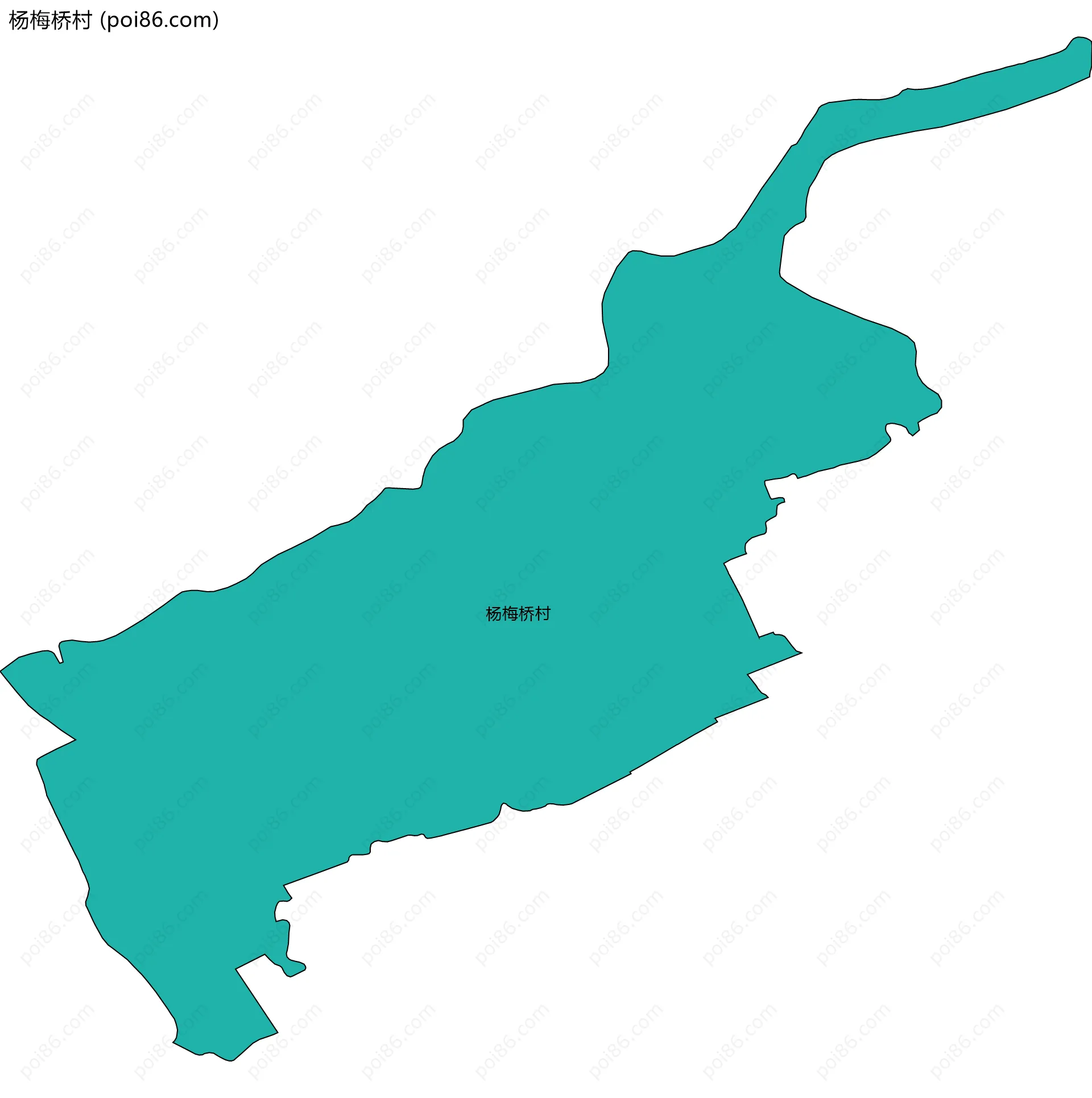 杨梅桥村边界地图