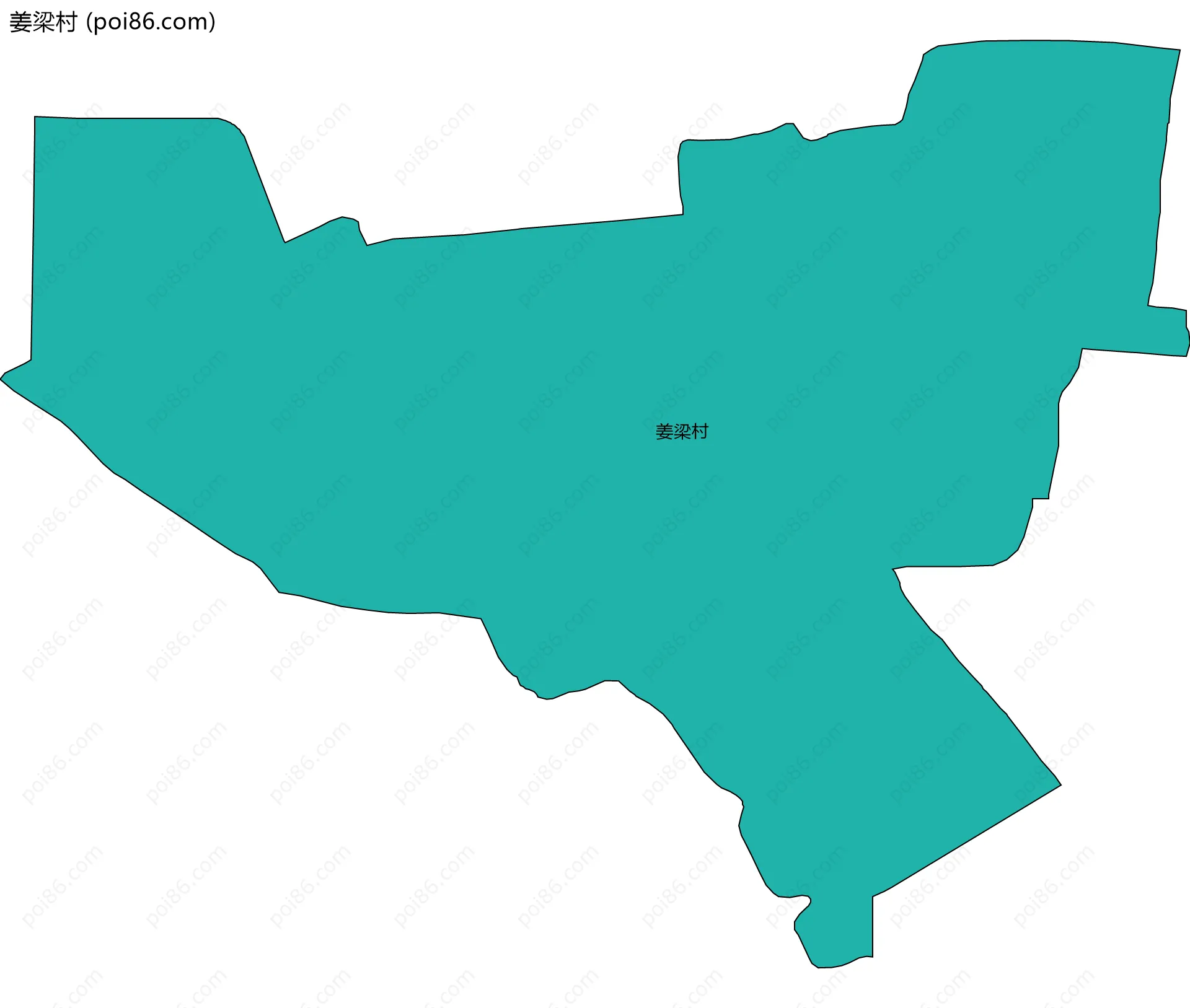 姜梁村边界地图