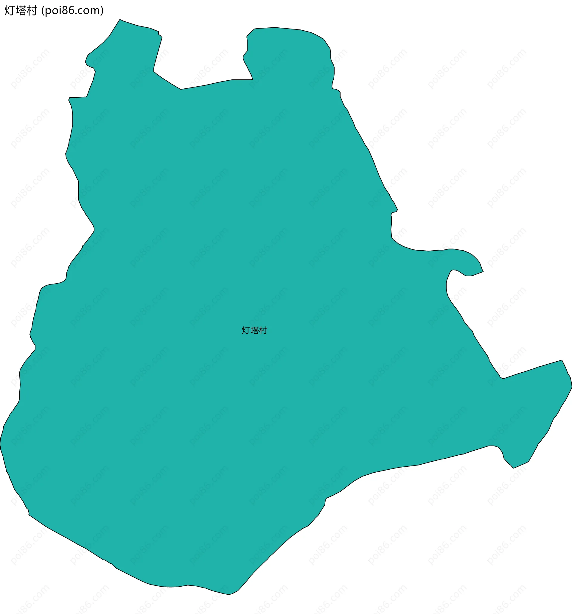 灯塔村边界地图