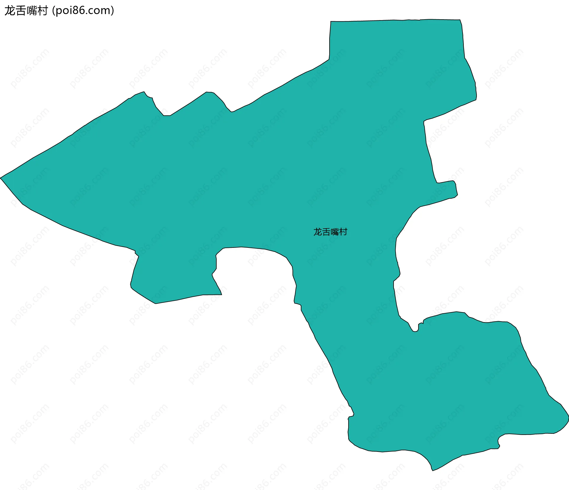 龙舌嘴村边界地图