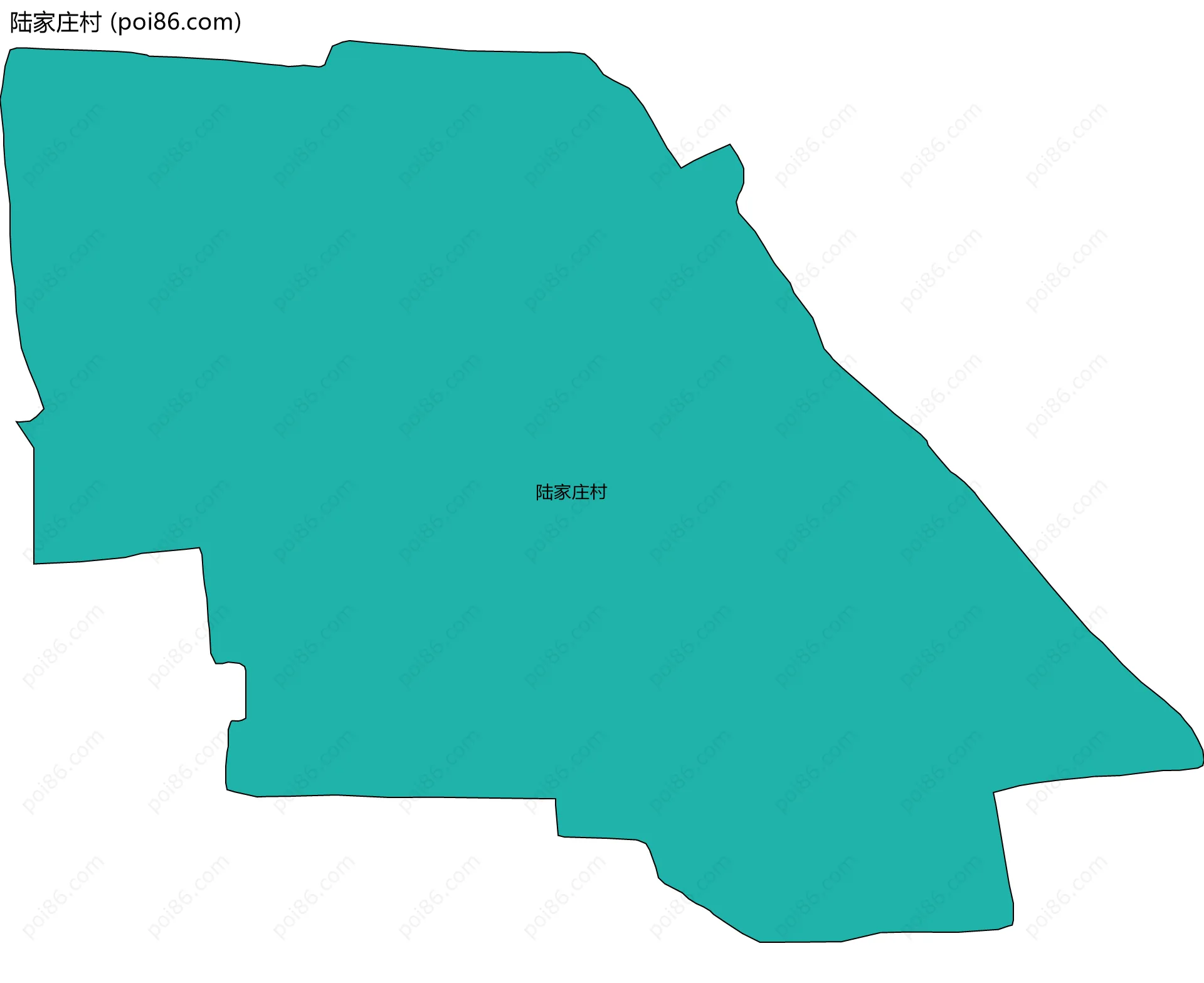 陆家庄村边界地图