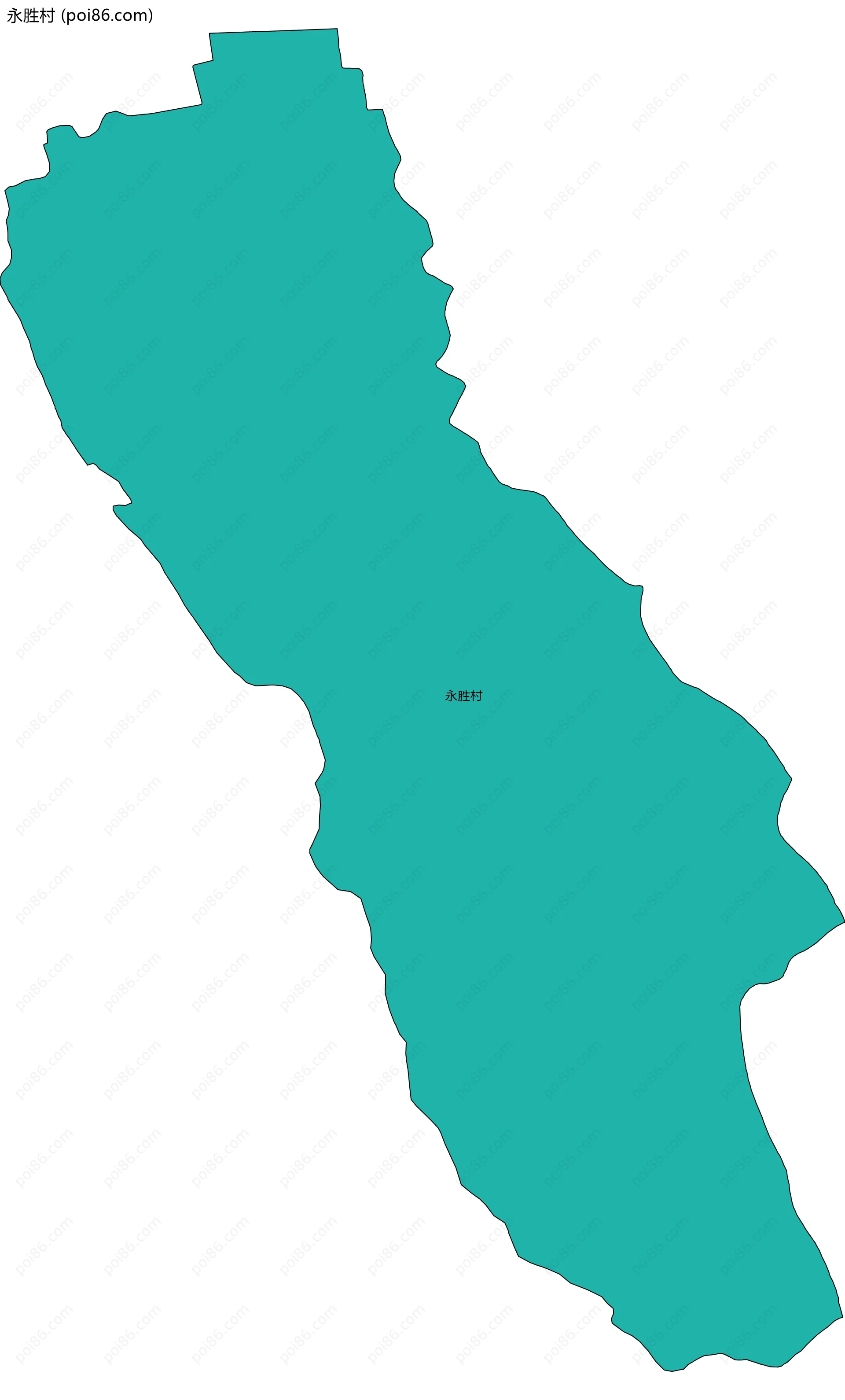 永胜村边界地图