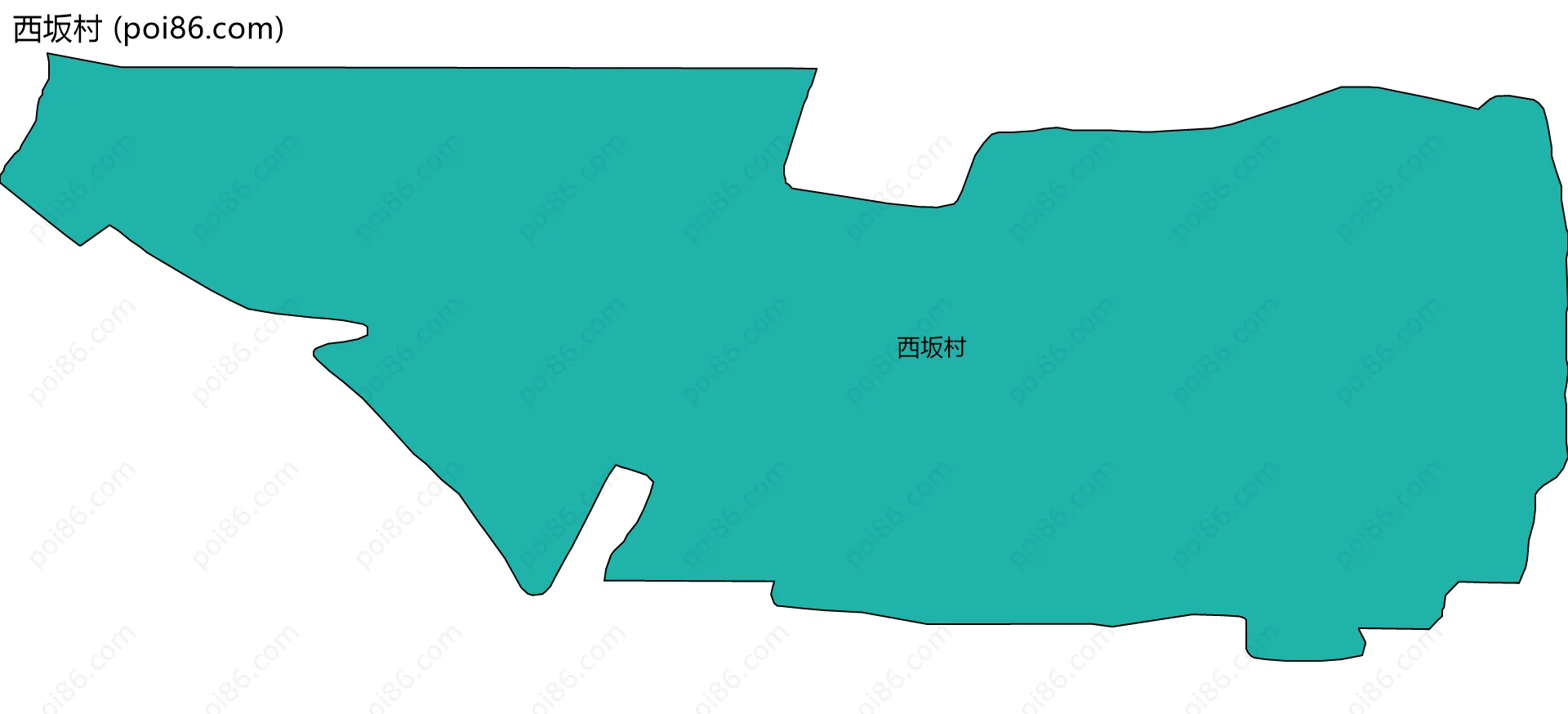 西坂村边界地图