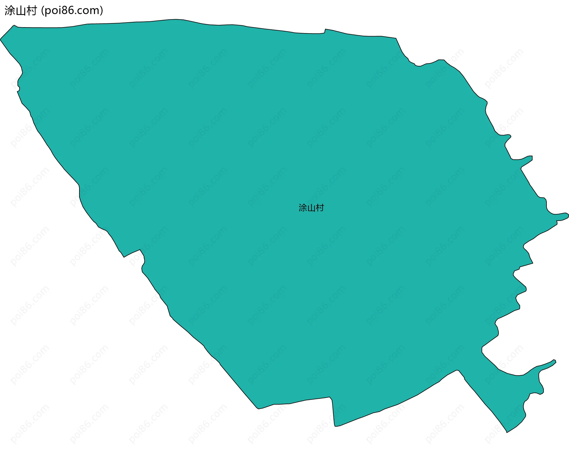 涂山村边界地图