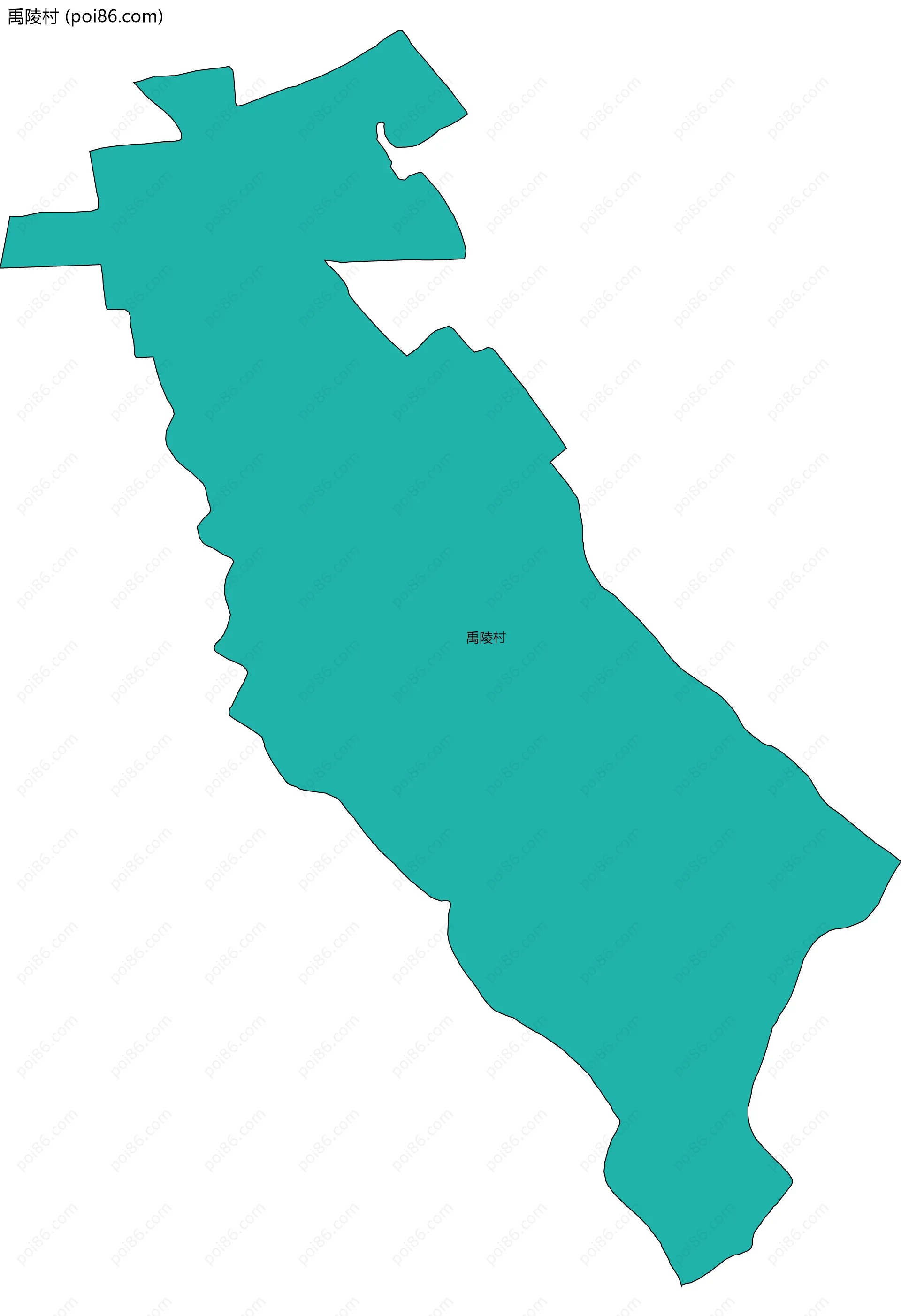 禹陵村边界地图