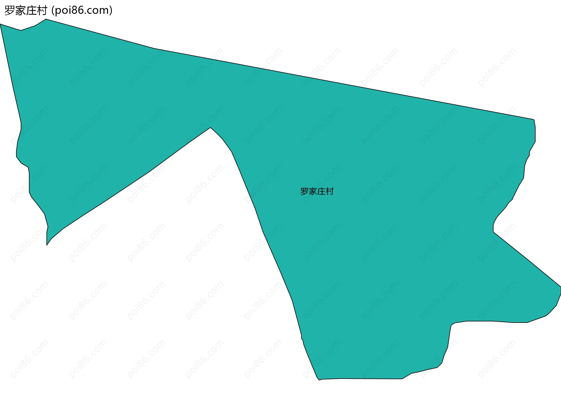 罗家庄村边界地图