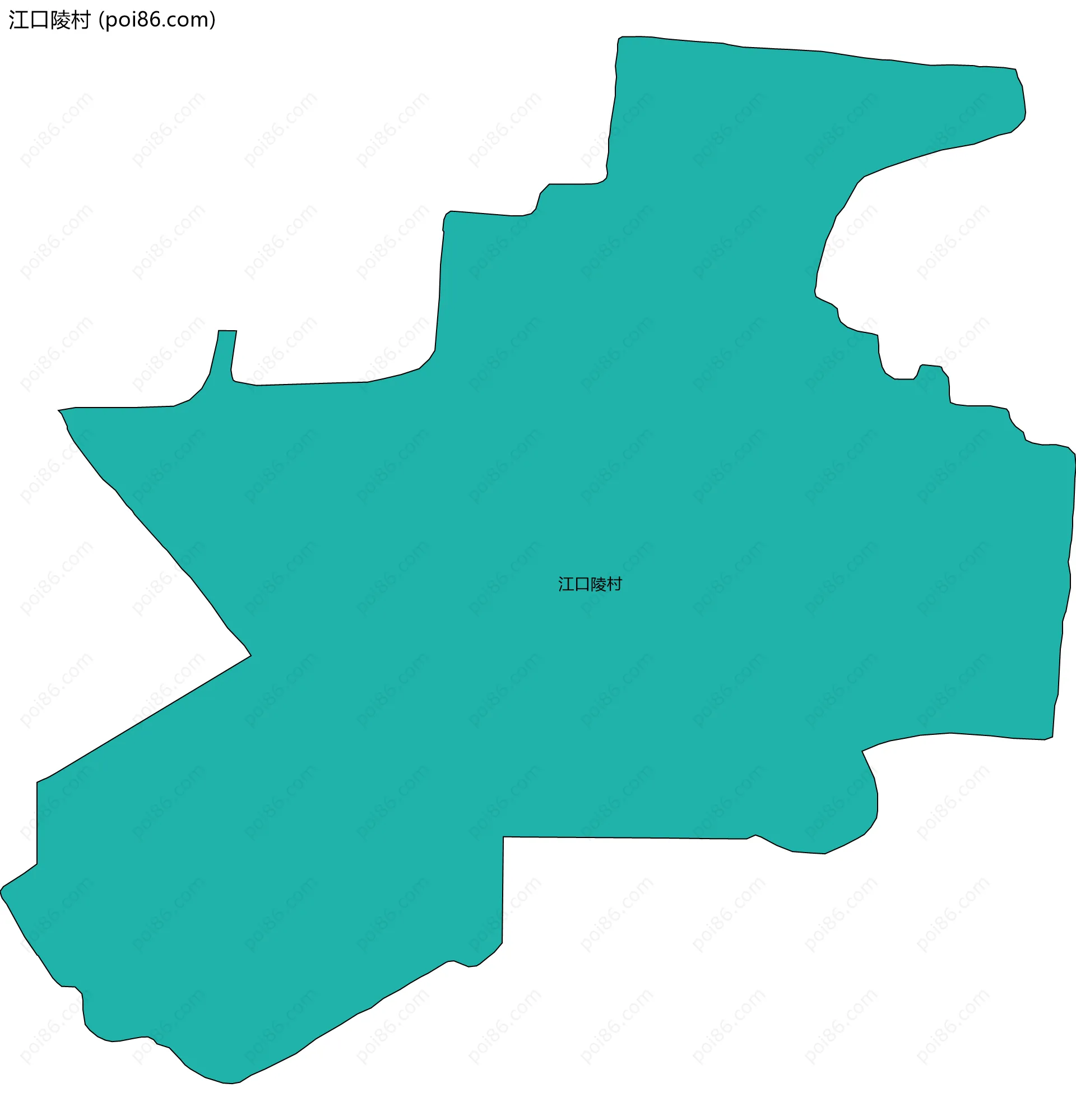 江口陵村边界地图