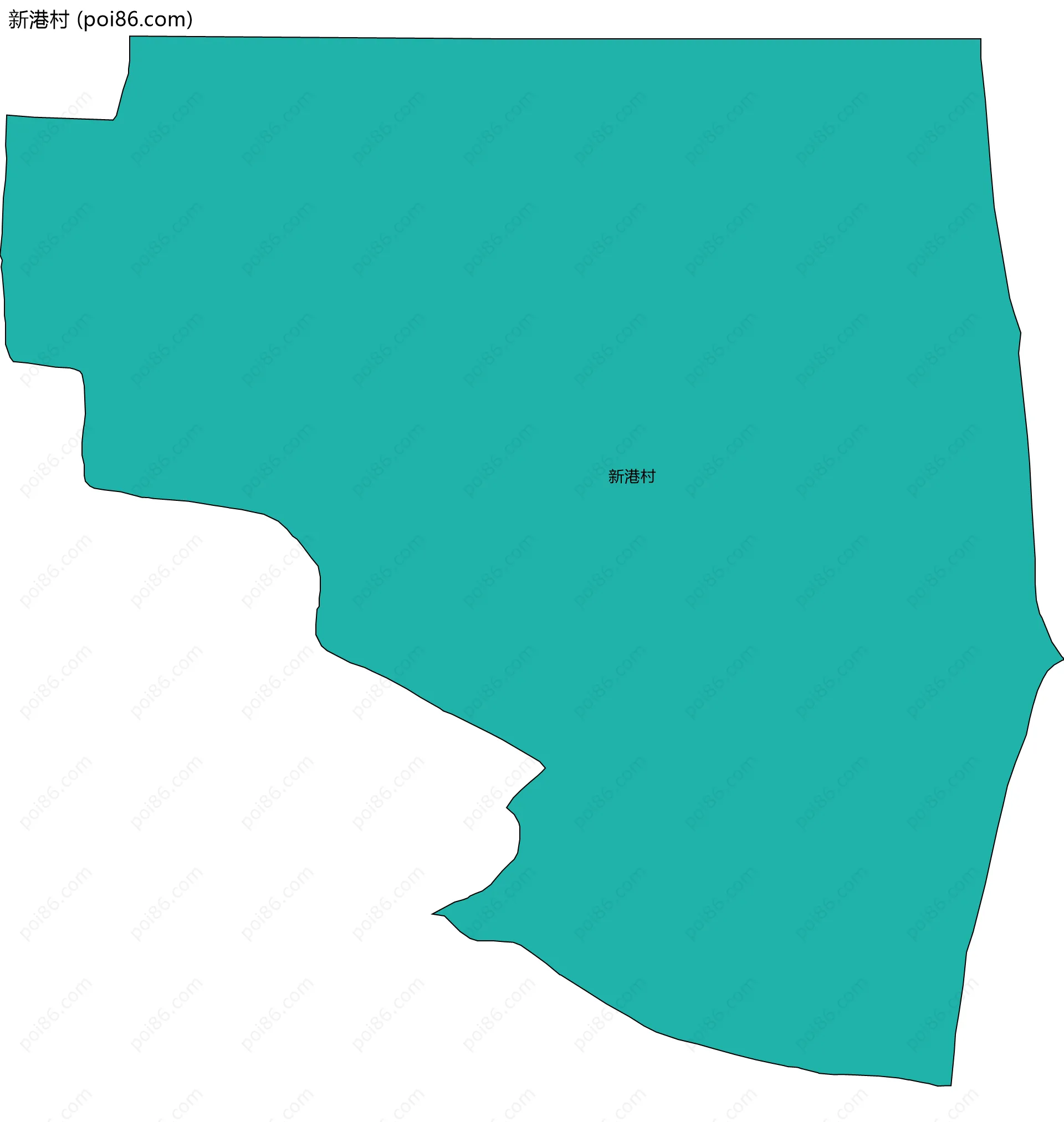新港村边界地图