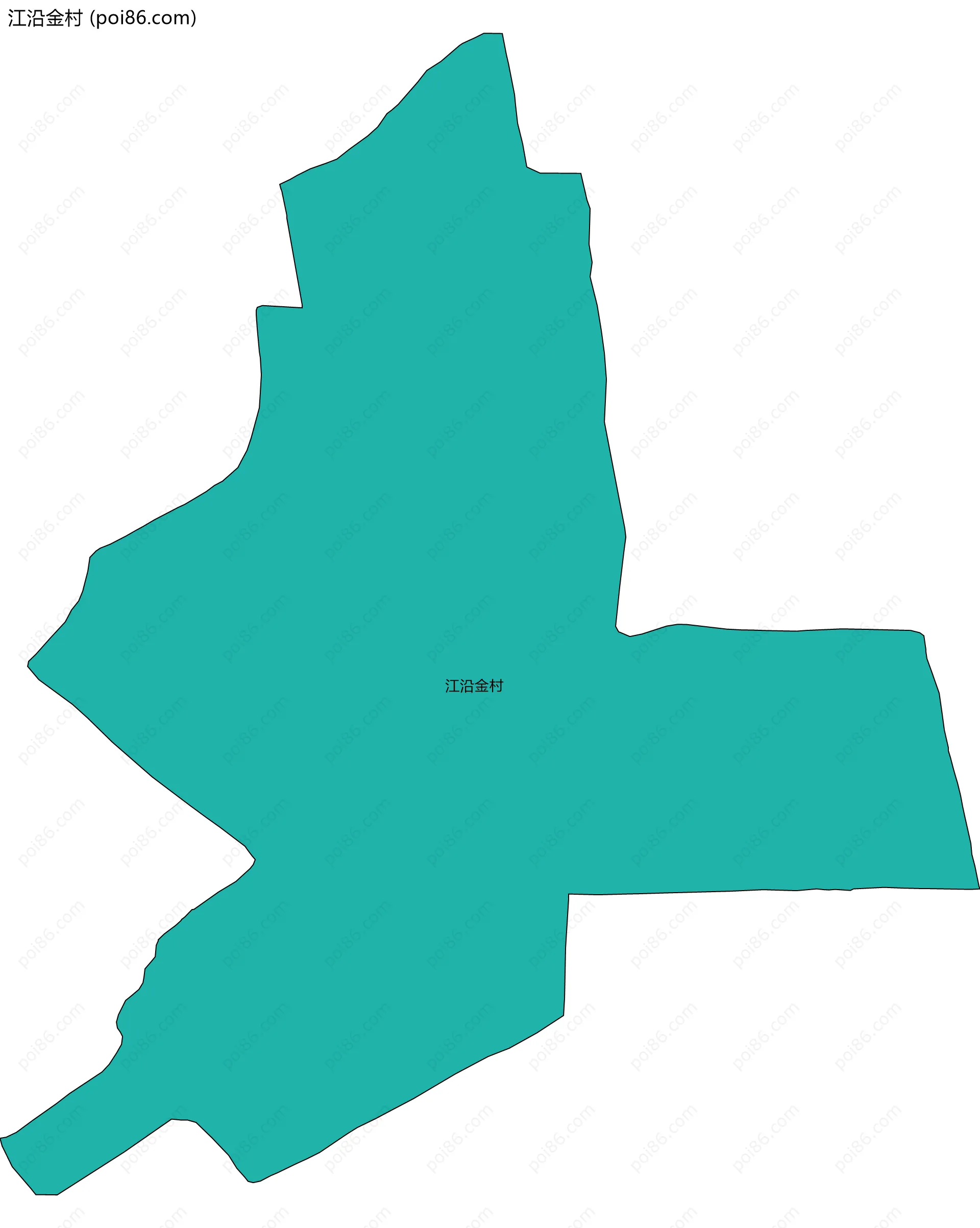 江沿金村边界地图