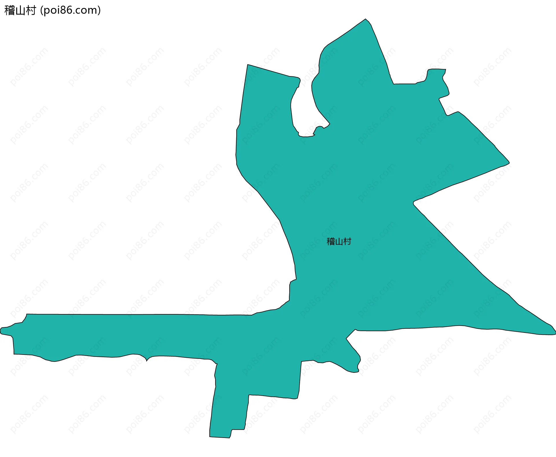 稽山村边界地图