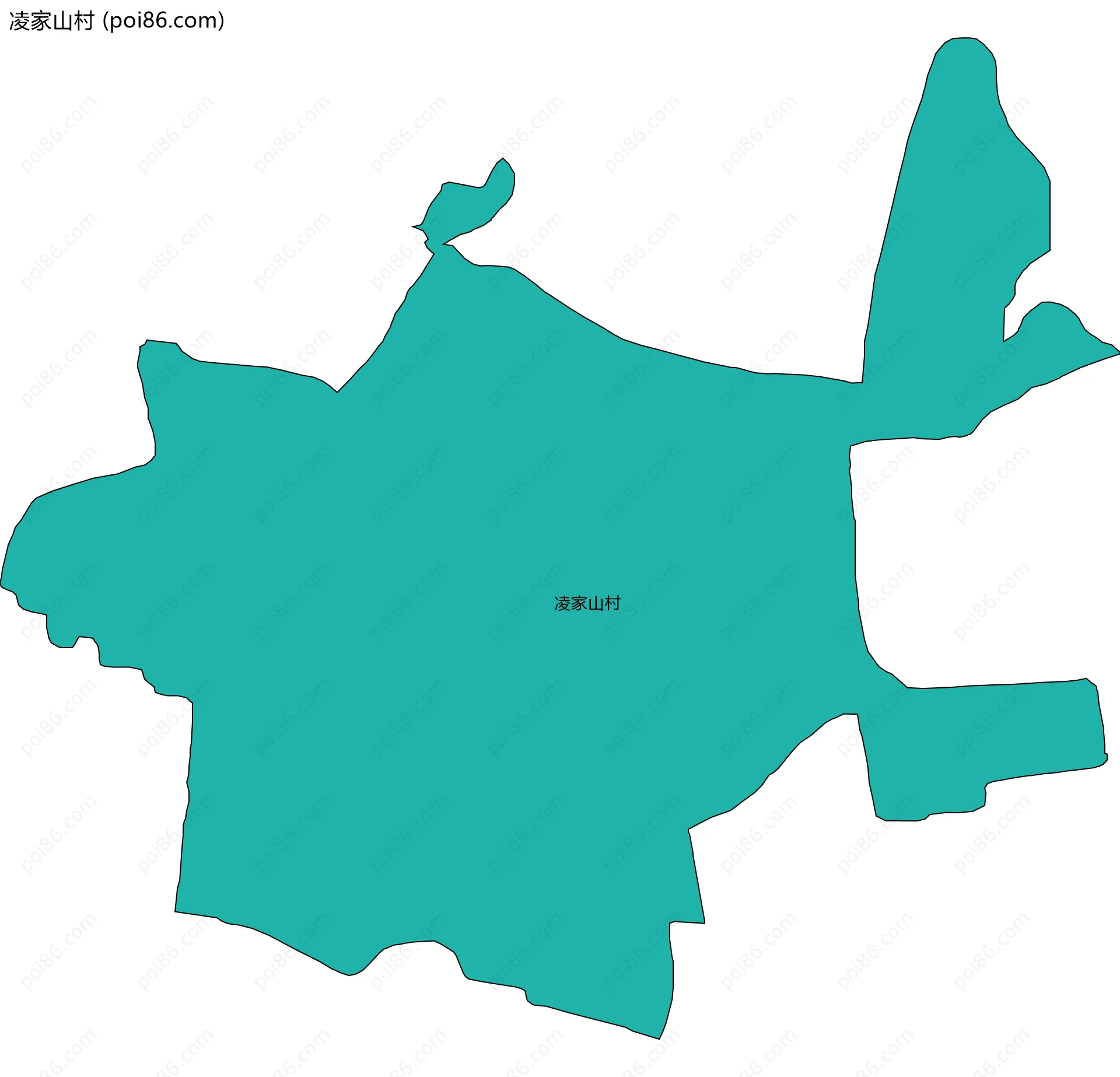 凌家山村边界地图