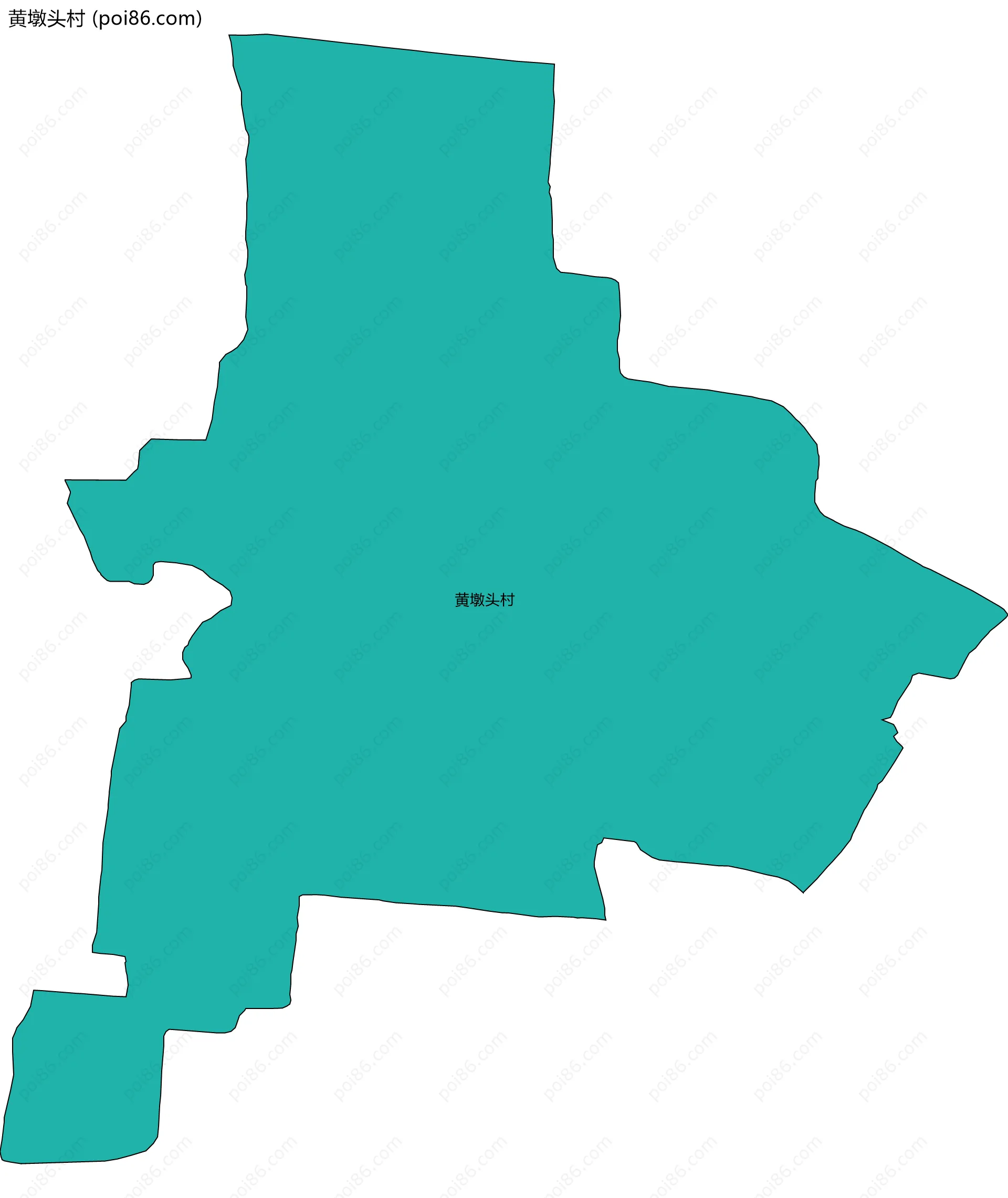 黄墩头村边界地图