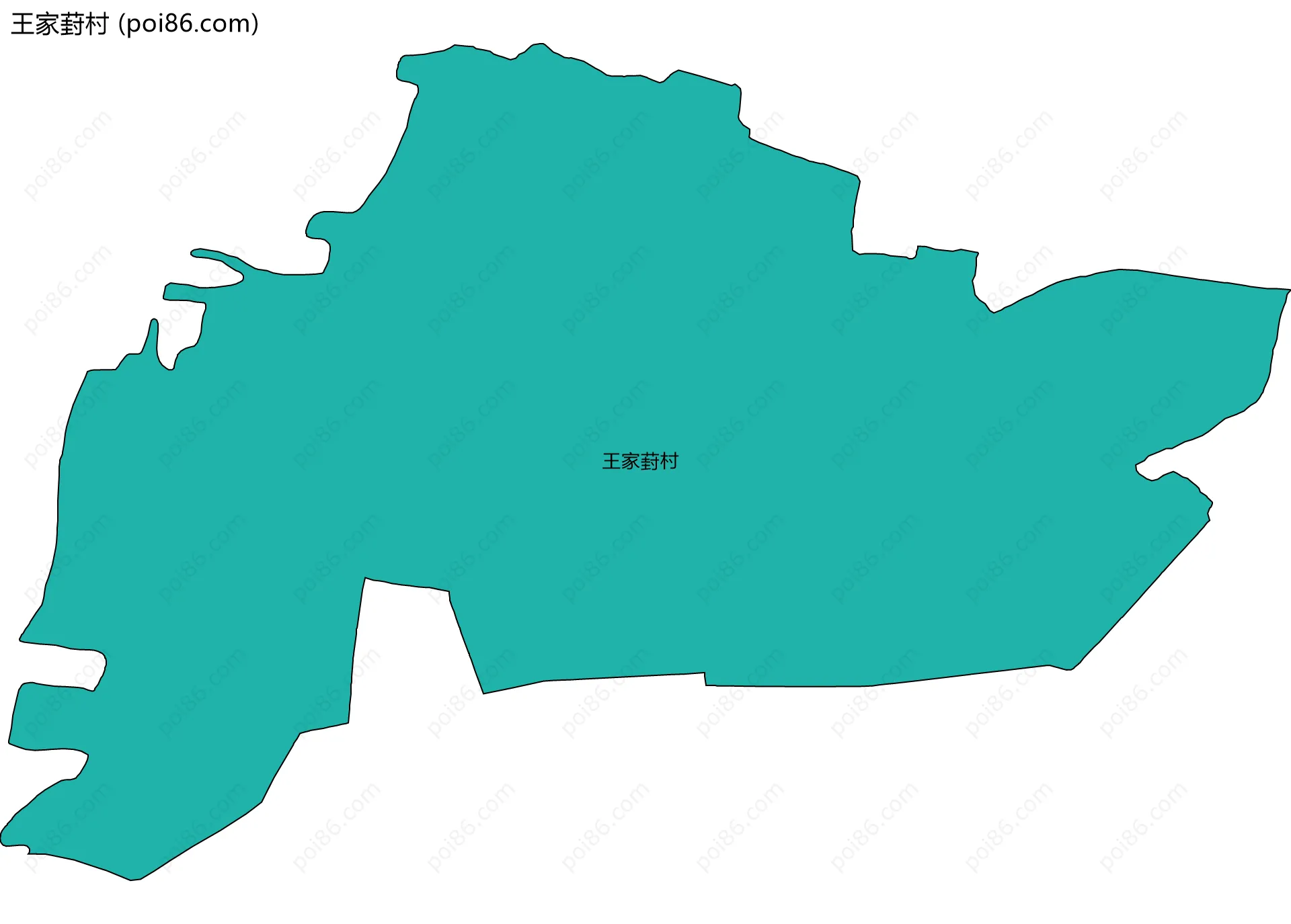 王家葑村边界地图