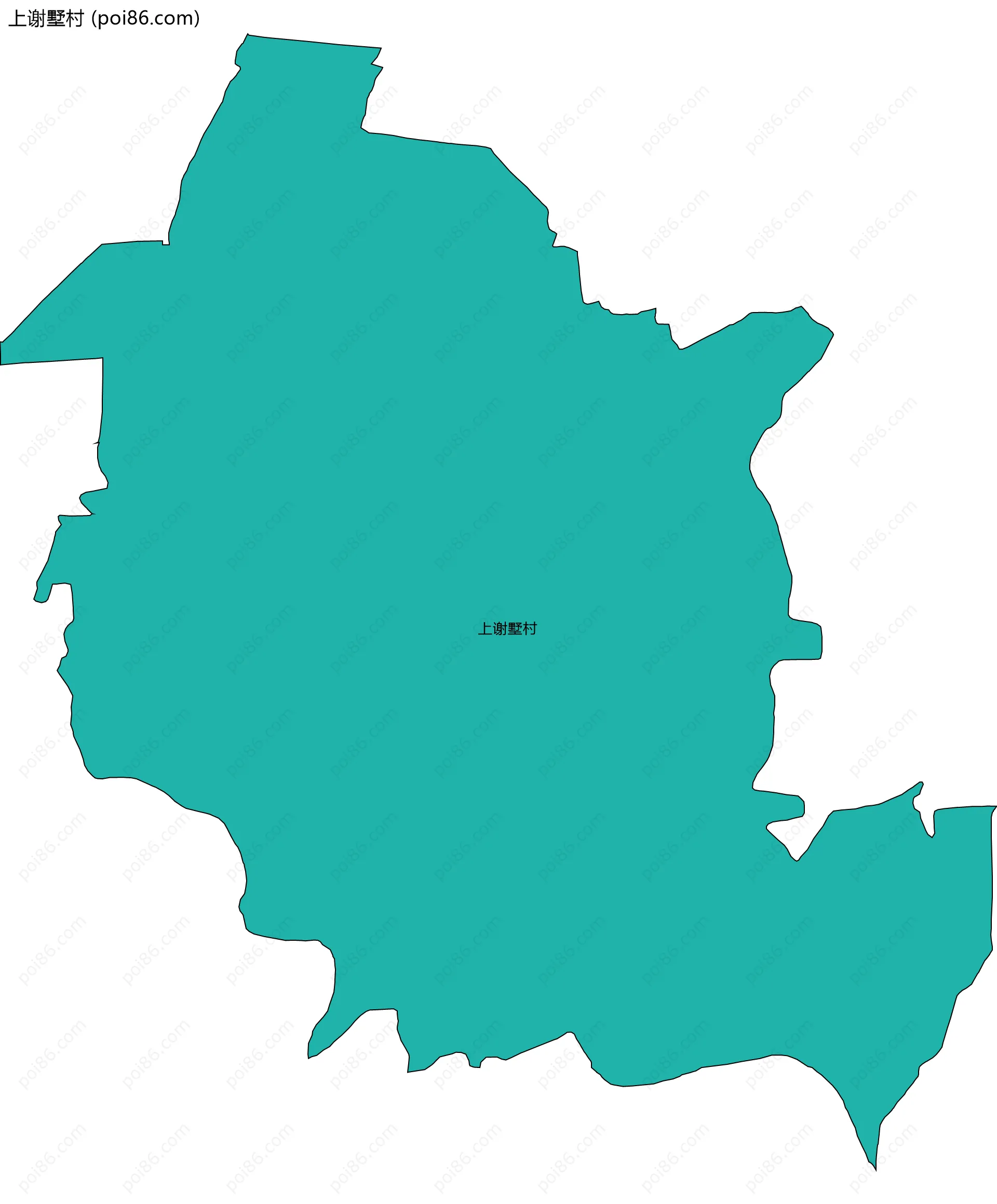 上谢墅村边界地图