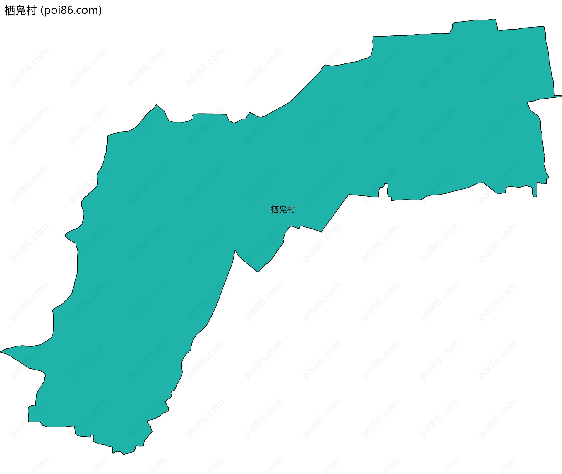 栖凫村边界地图