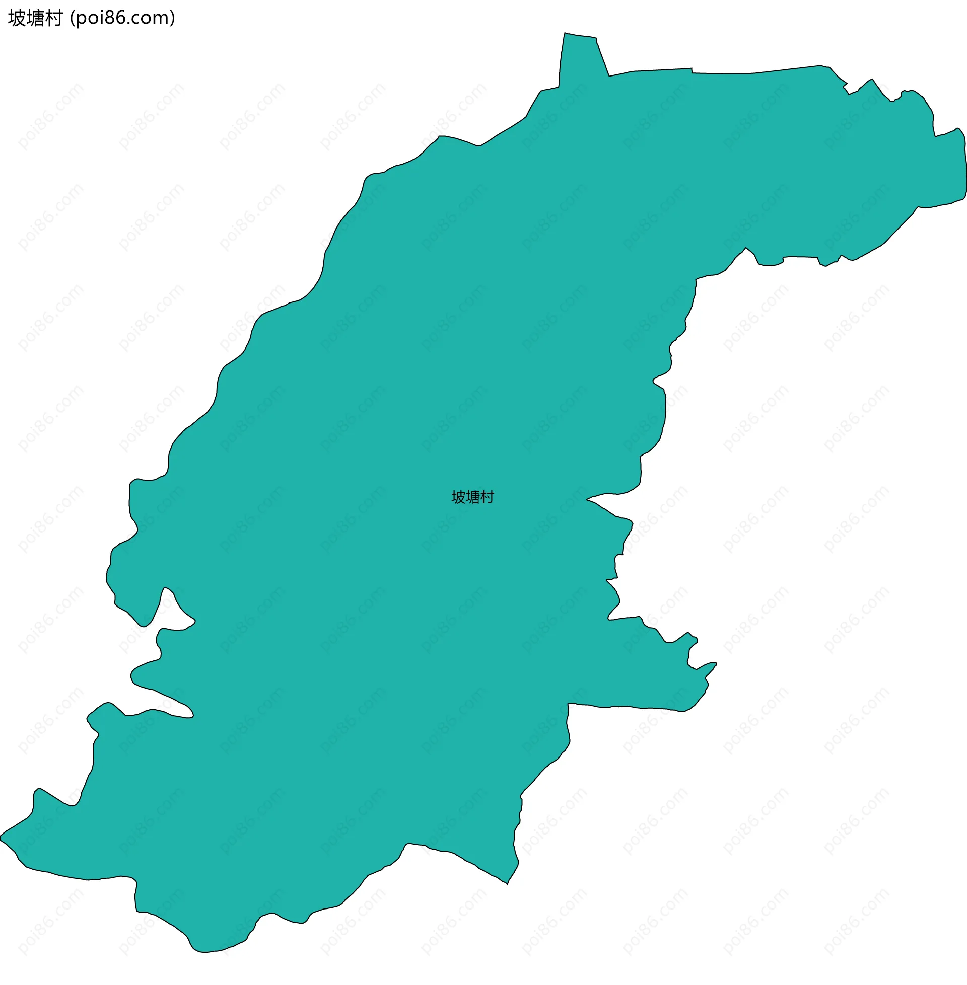 坡塘村边界地图