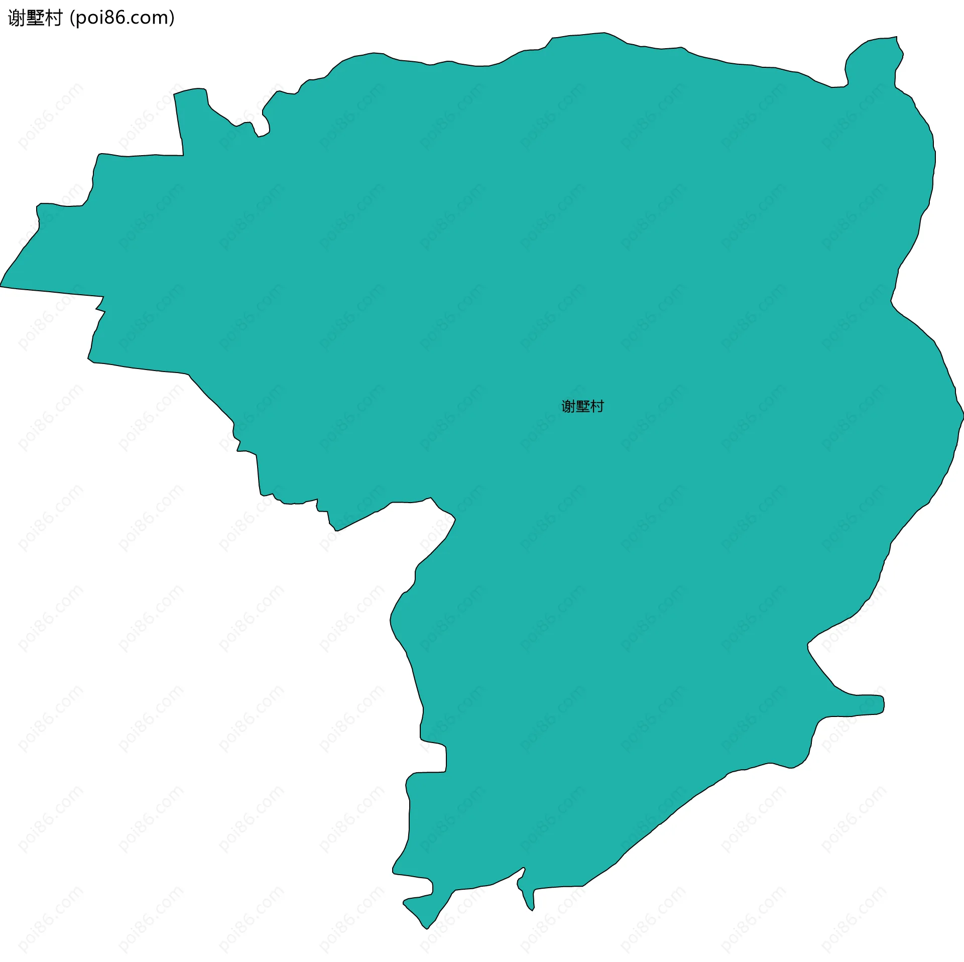 谢墅村边界地图