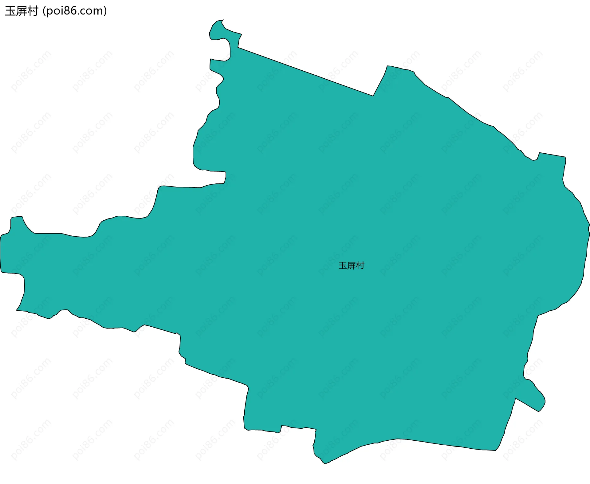 玉屏村边界地图