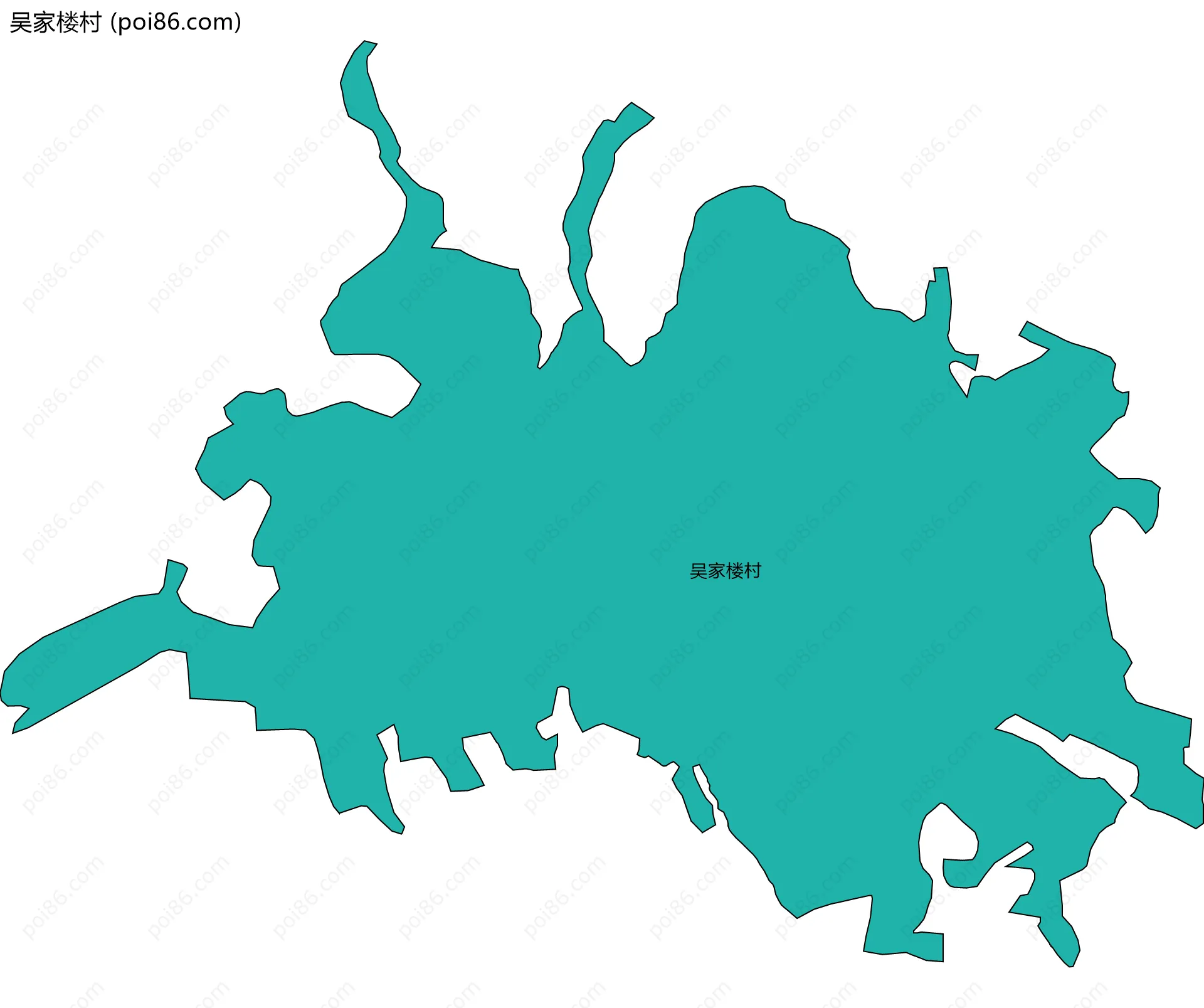 吴家楼村边界地图