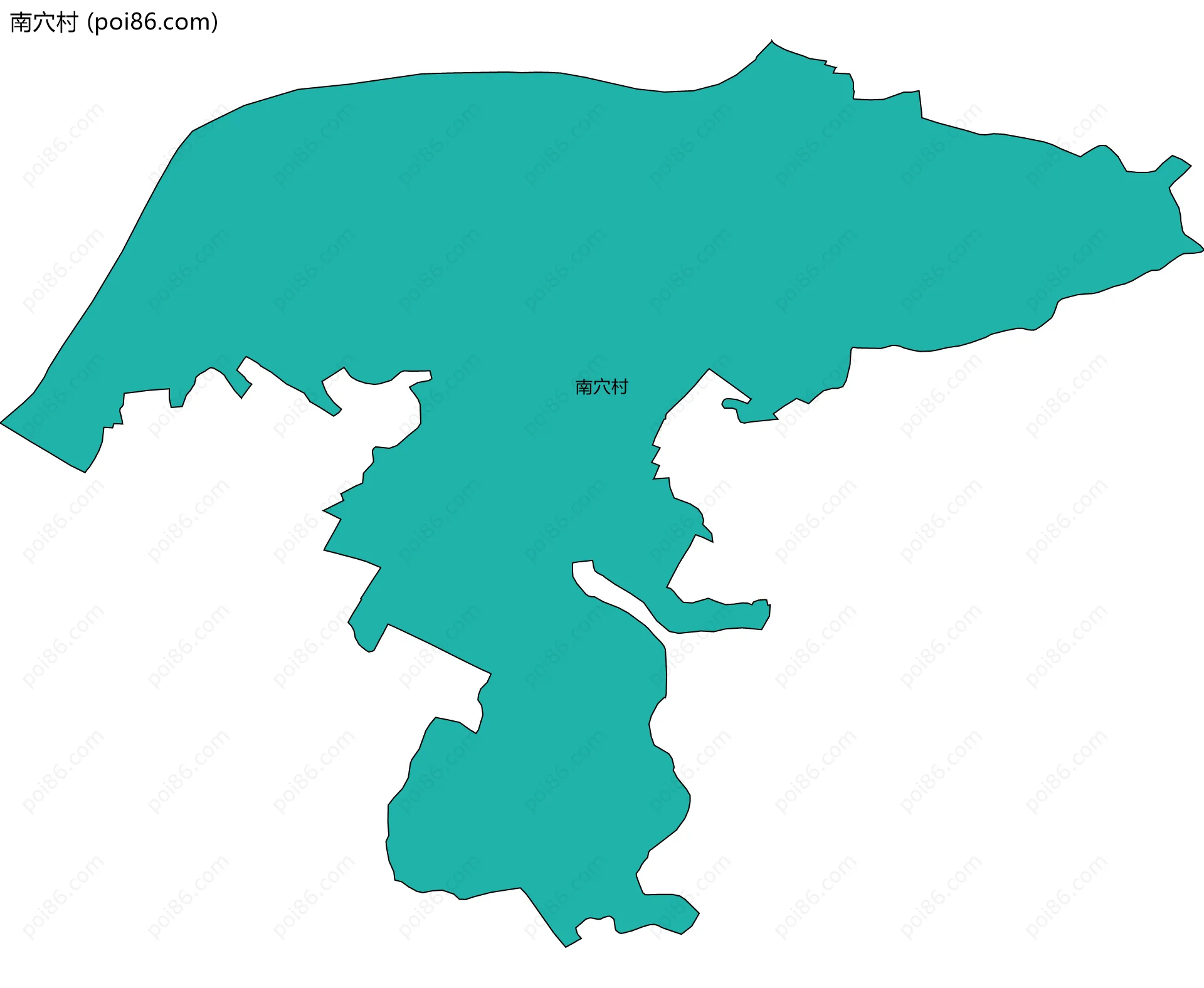 南穴村边界地图