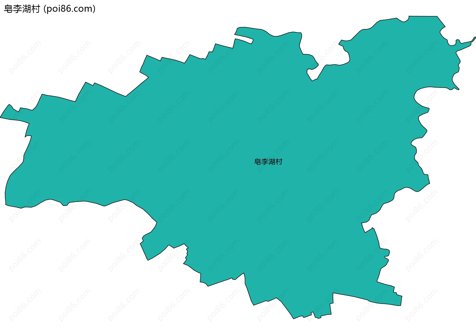 皂李湖村边界地图