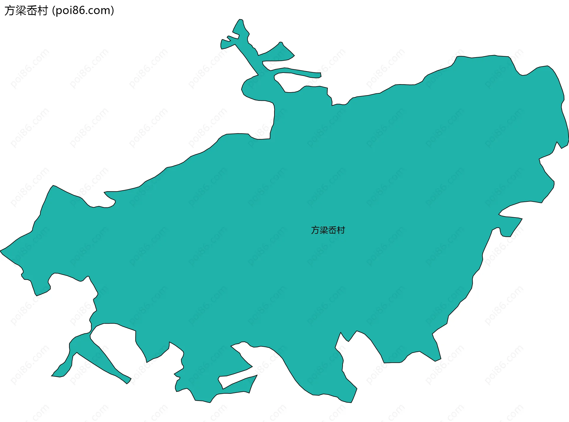 方梁岙村边界地图