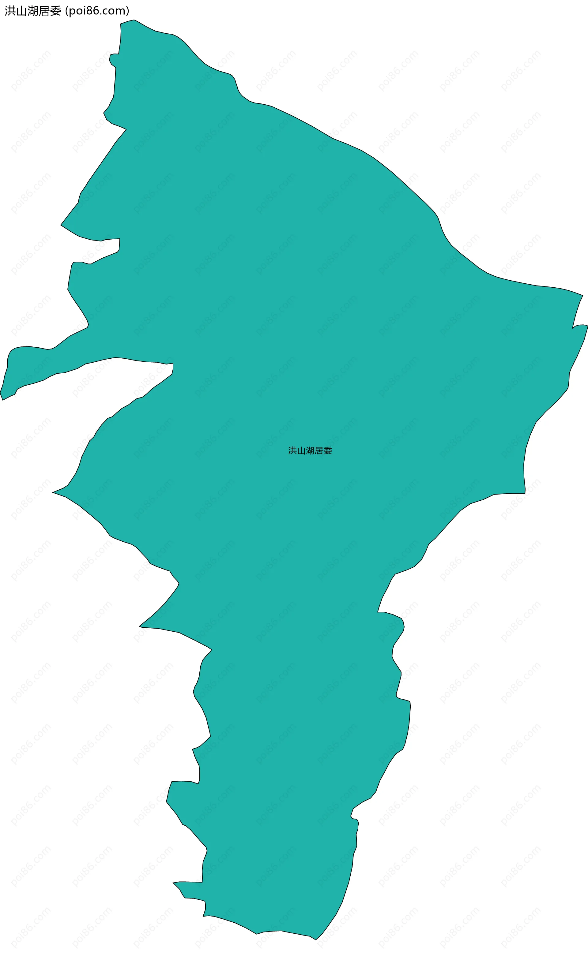 洪山湖居委边界地图
