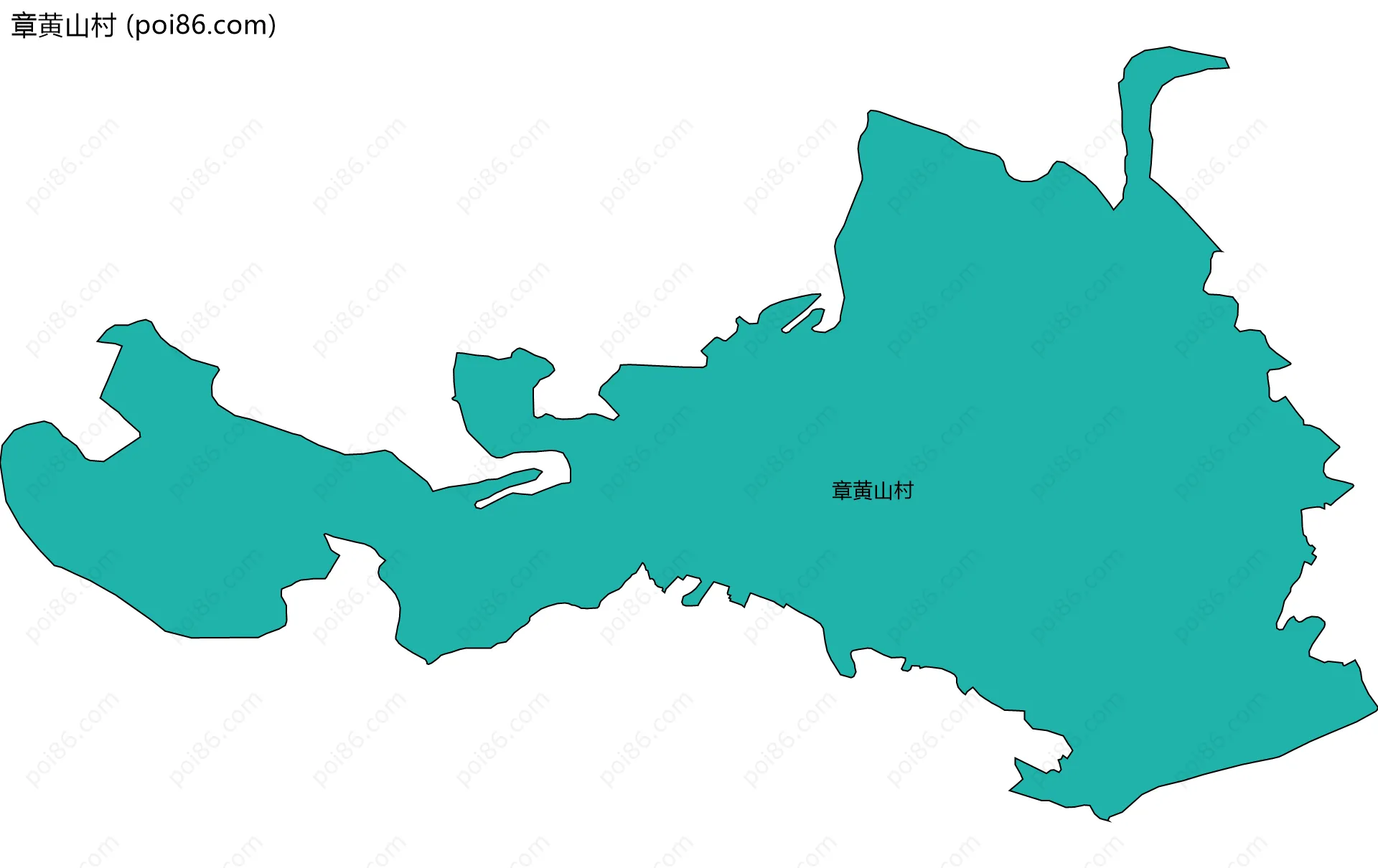 章黄山村边界地图