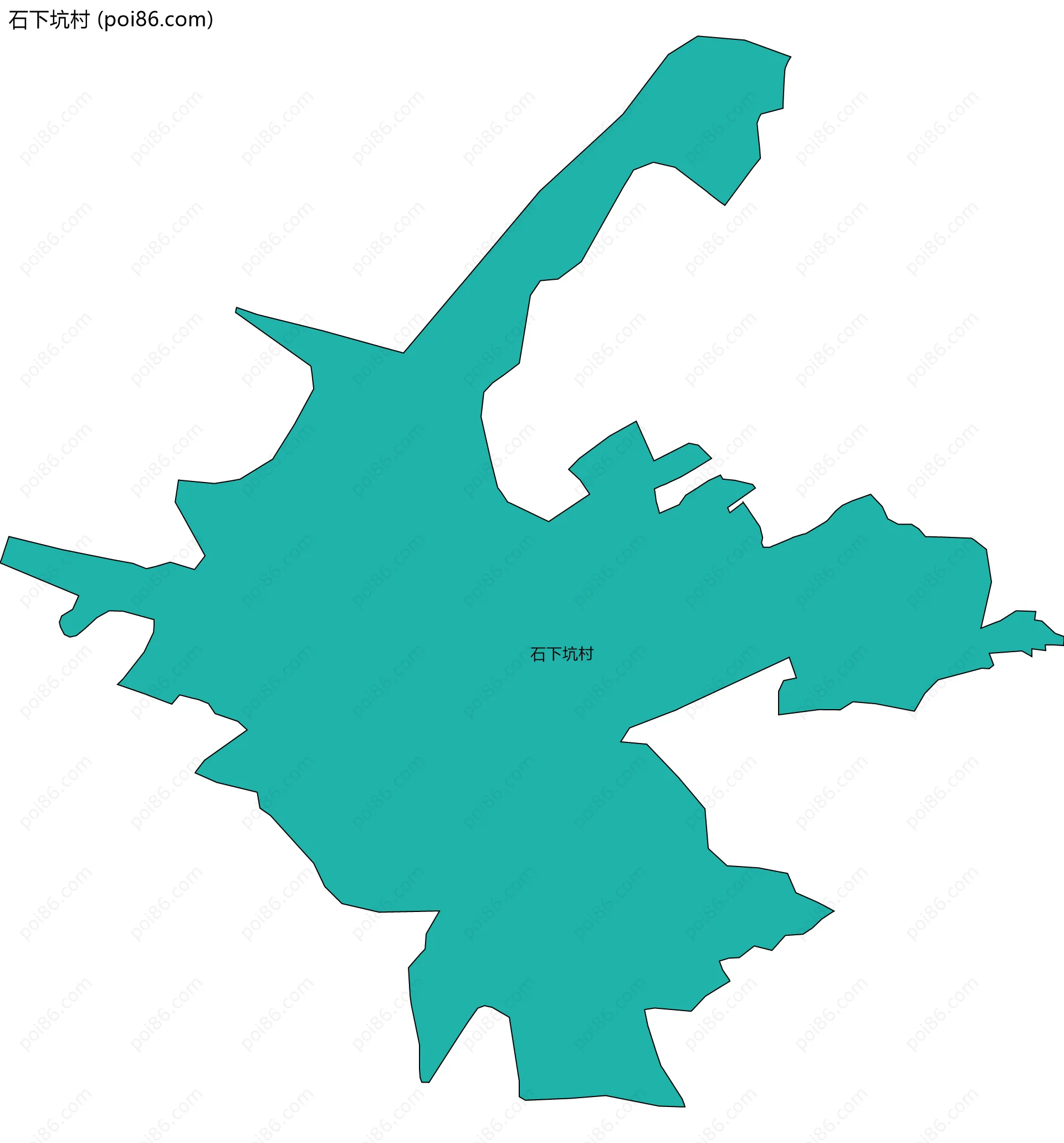 石下坑村边界地图