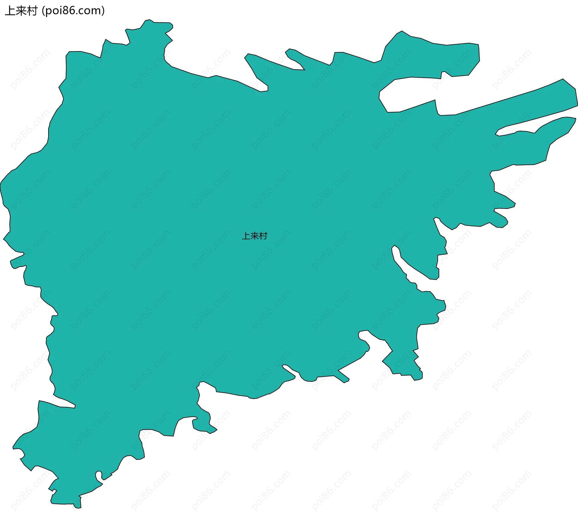 上来村边界地图