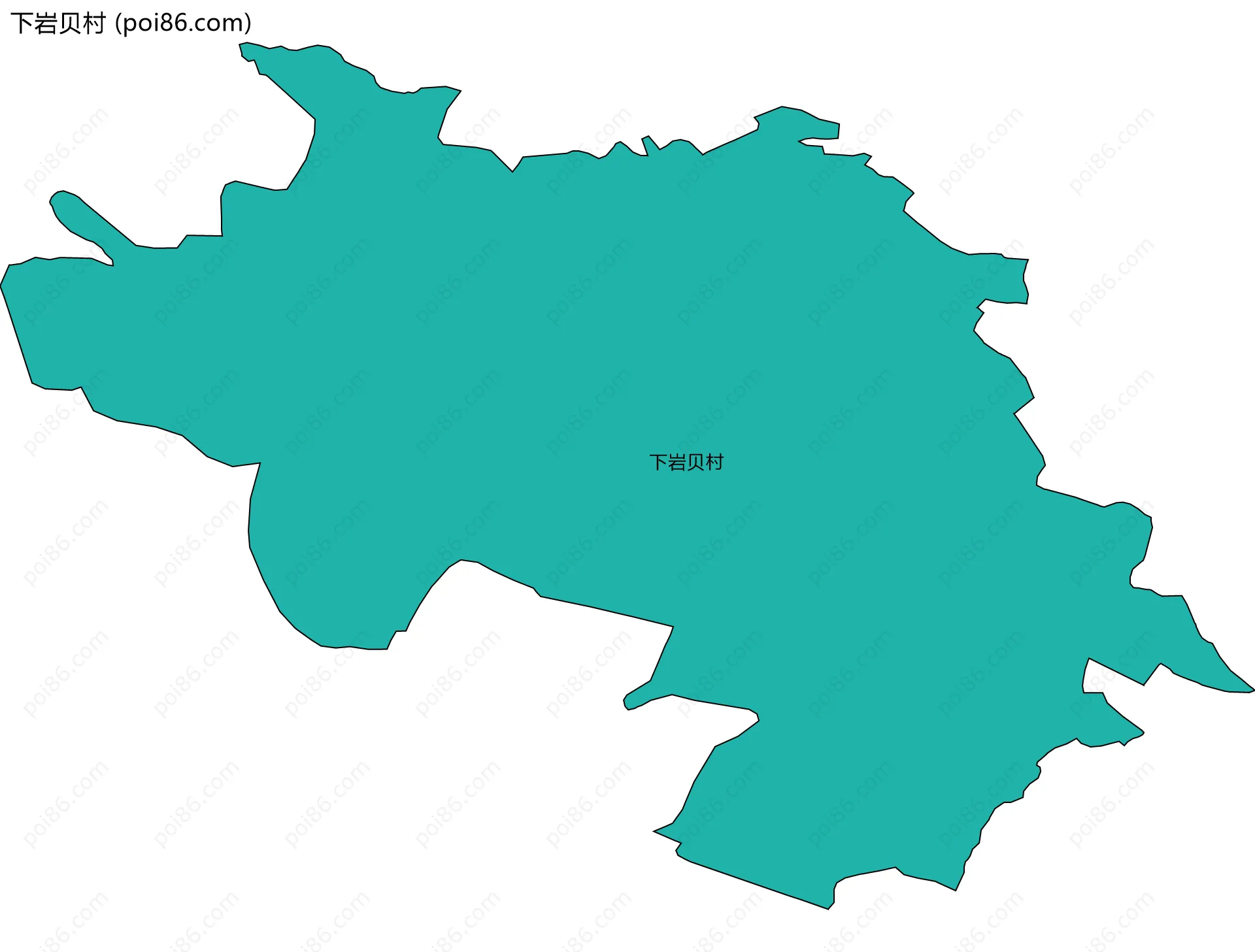 下岩贝村边界地图