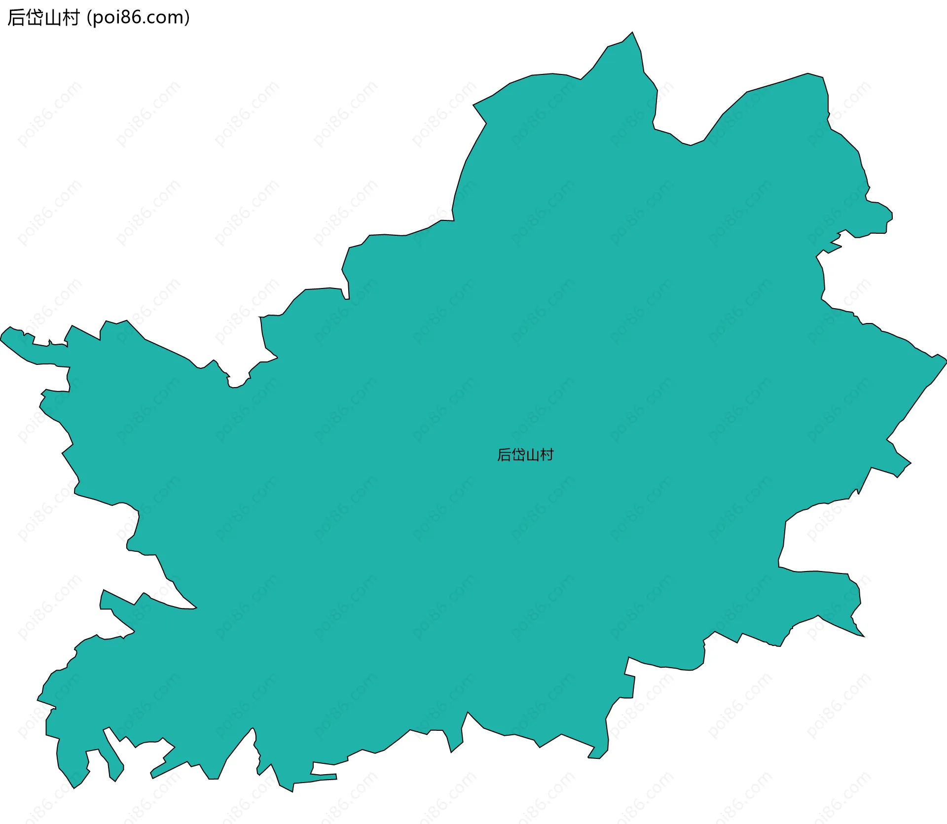 后岱山村边界地图