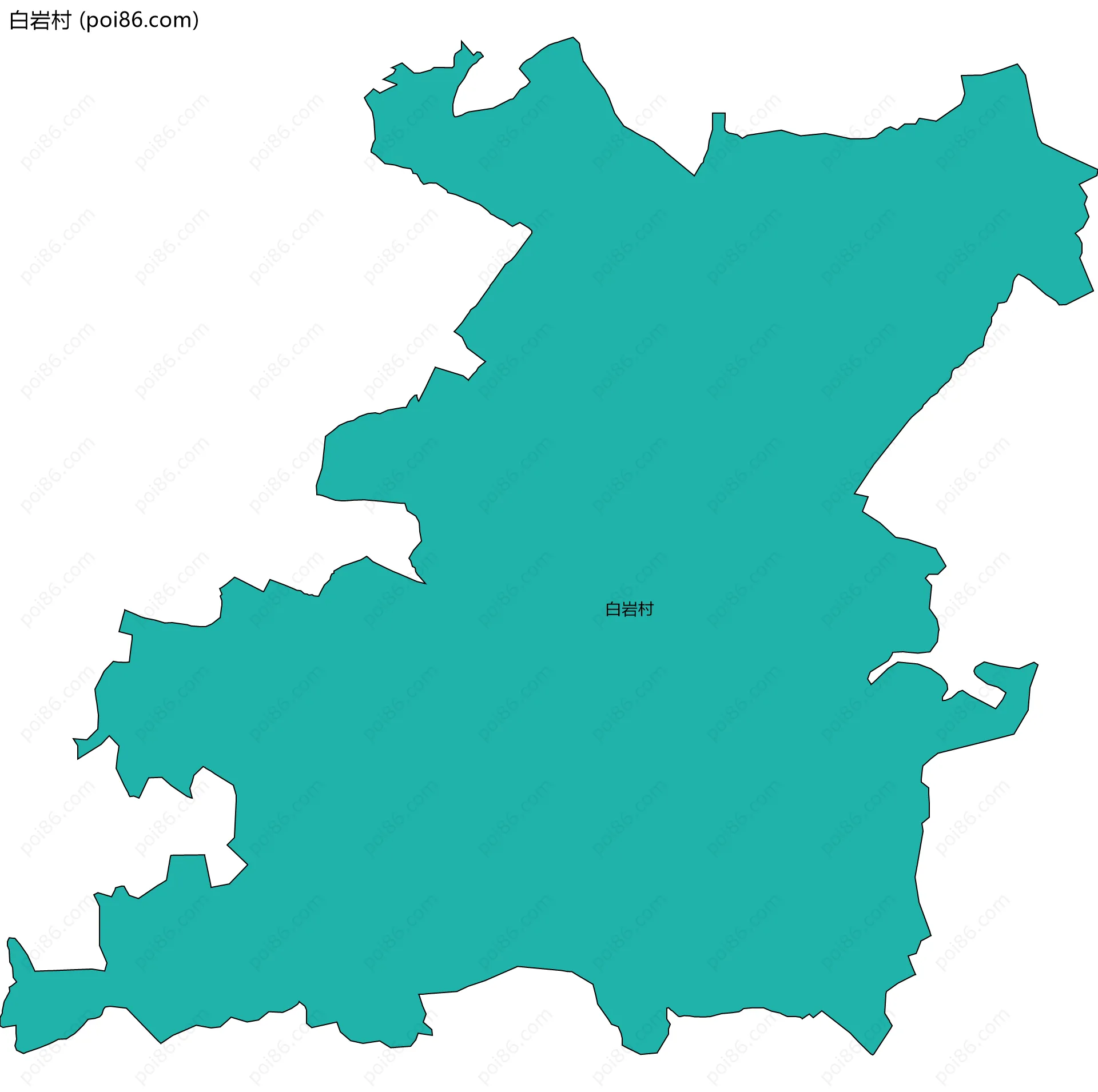 白岩村边界地图
