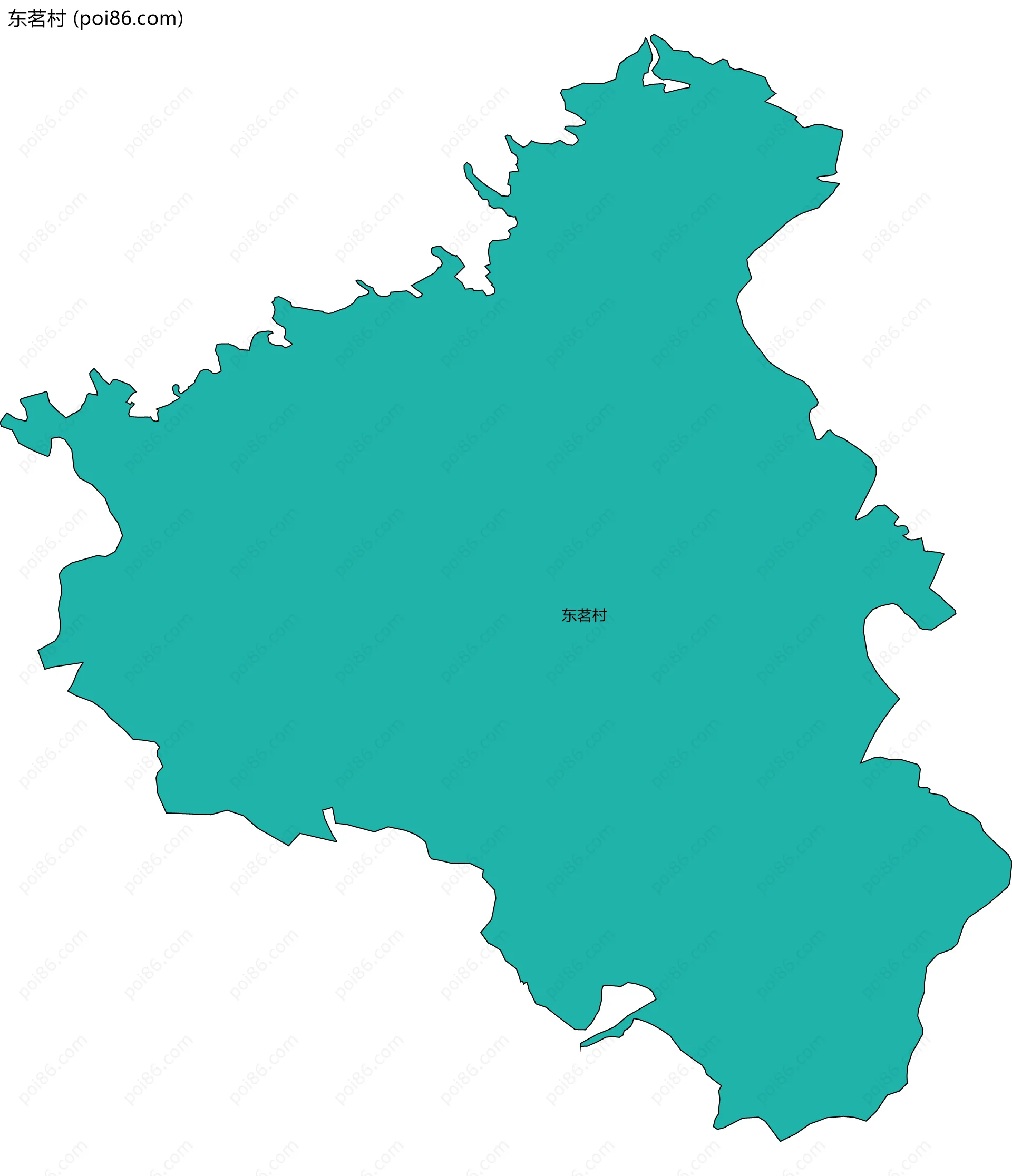 东茗村边界地图