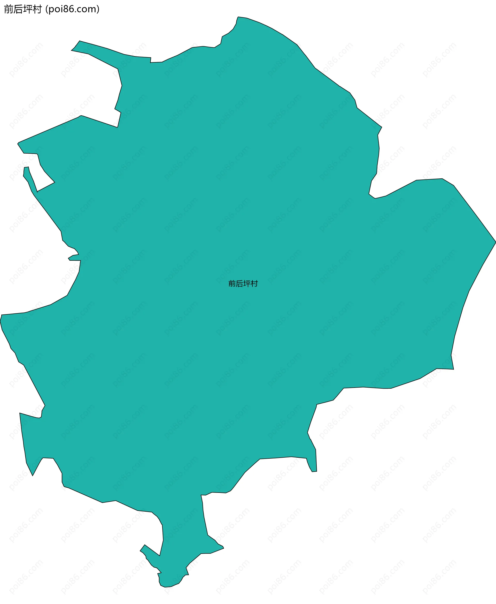 前后坪村边界地图